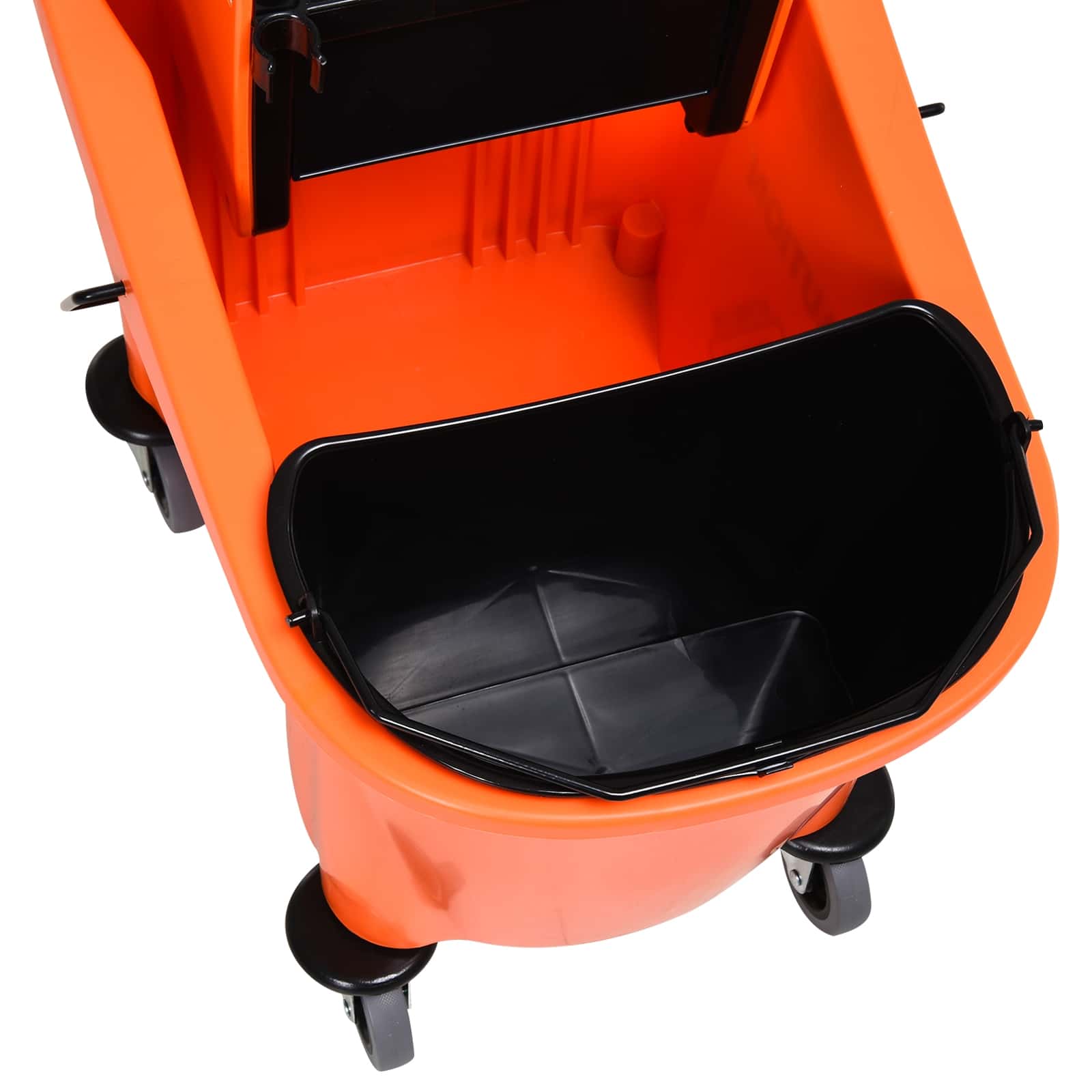 4goodz Schoonmaakwagen Rolemmer - Wringer op Wielen - 36 Ltr - Oranje