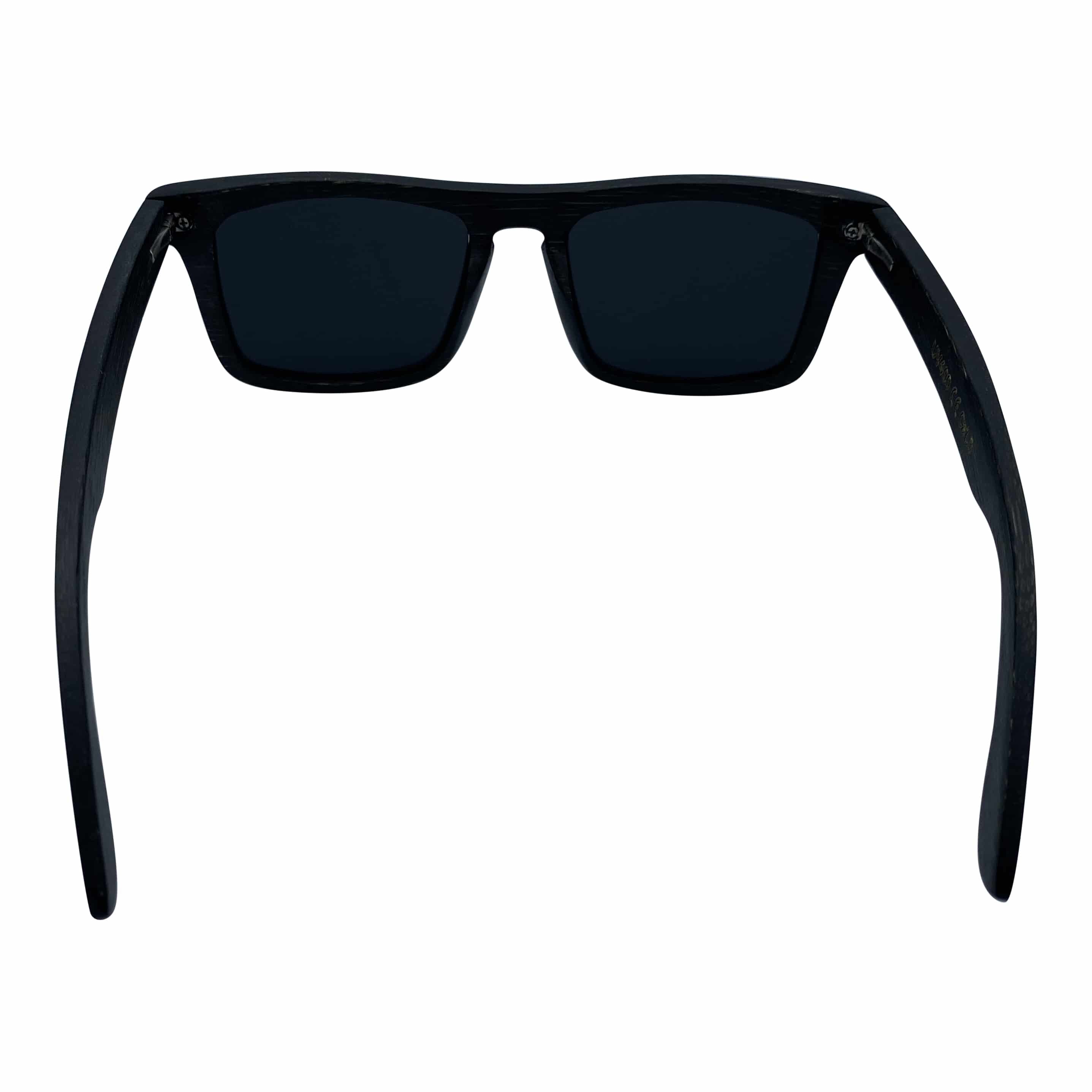 5one® Boston Zwart bamboo houten zonnebril met zwarte lenzen