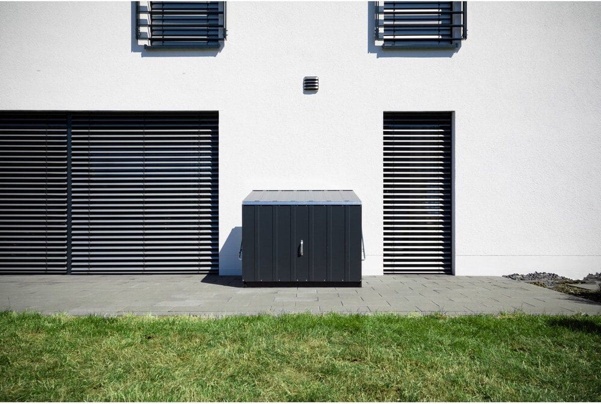 Trimetals® Stoweaway Metalen Berging TM11000 - Fietsenstalling - Antraciet