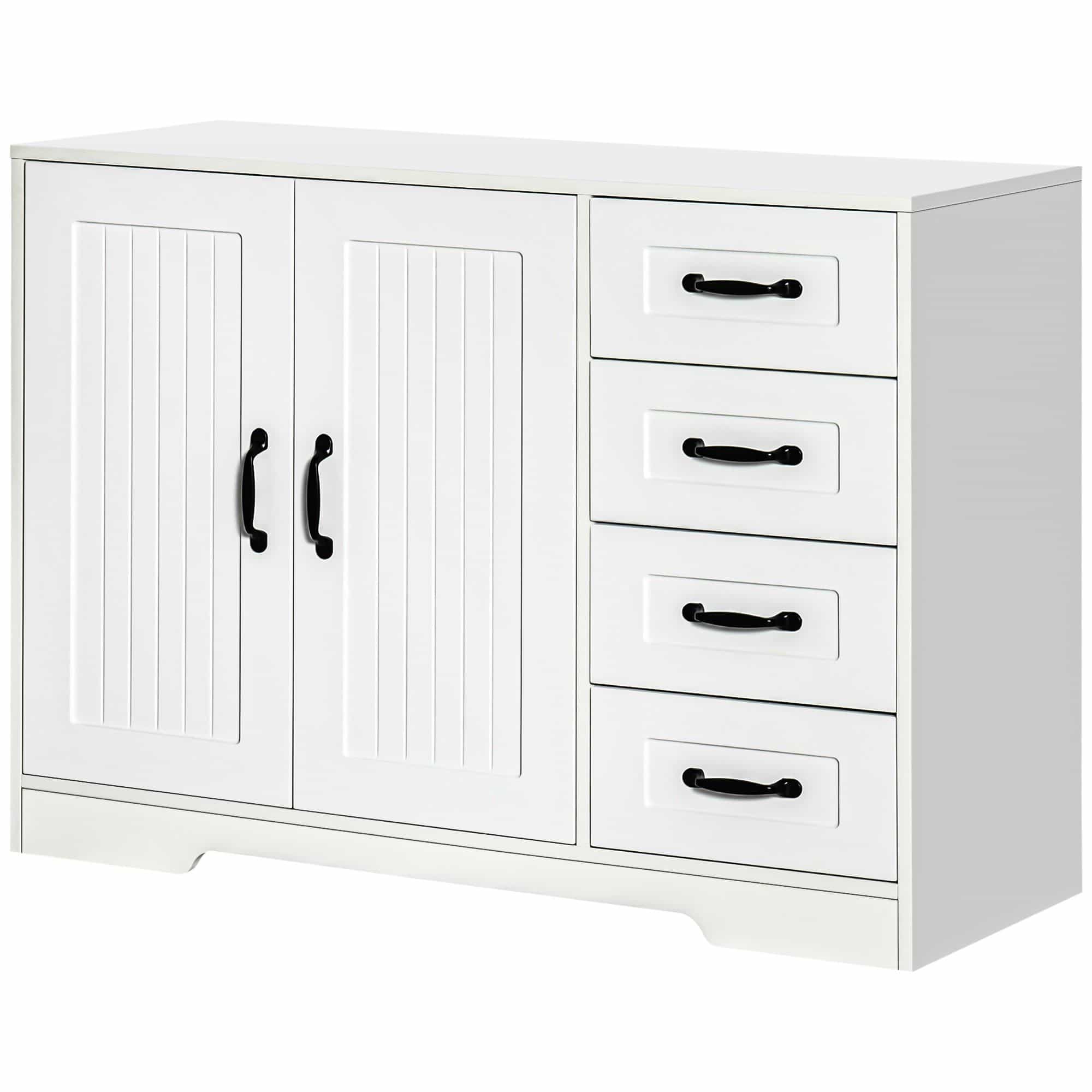 4goodz Buffetkast met 4 Laden 40x105x76 cm - Wit