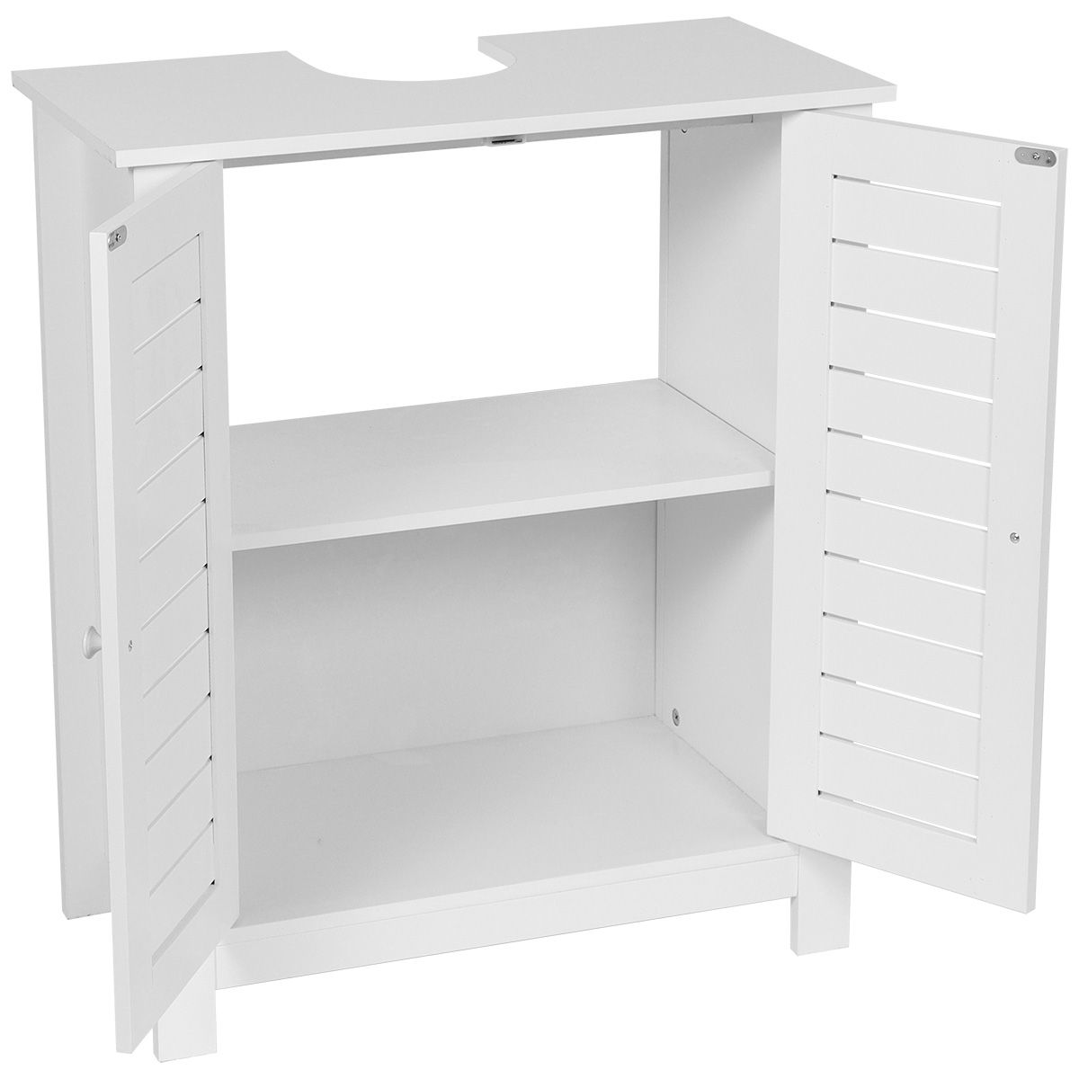 Badmeubelset Santorini - Combinatieset Wastafelonderkast + Kolomkast - Wit