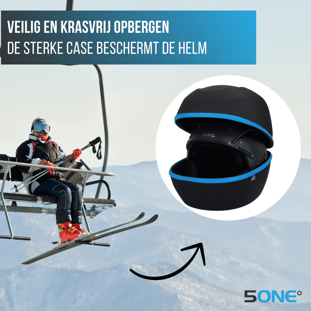 5one® Stevige Universele Hardcase Skihelm Opberg tas - Universeel - Stevig en hoge kwaliteit - Beschermt je skihelm