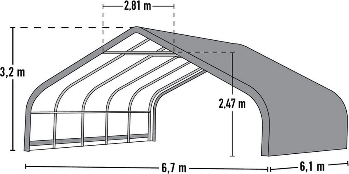 ShelterLogic® Weide tent SL58432 - 610x670x320 cm - Groen