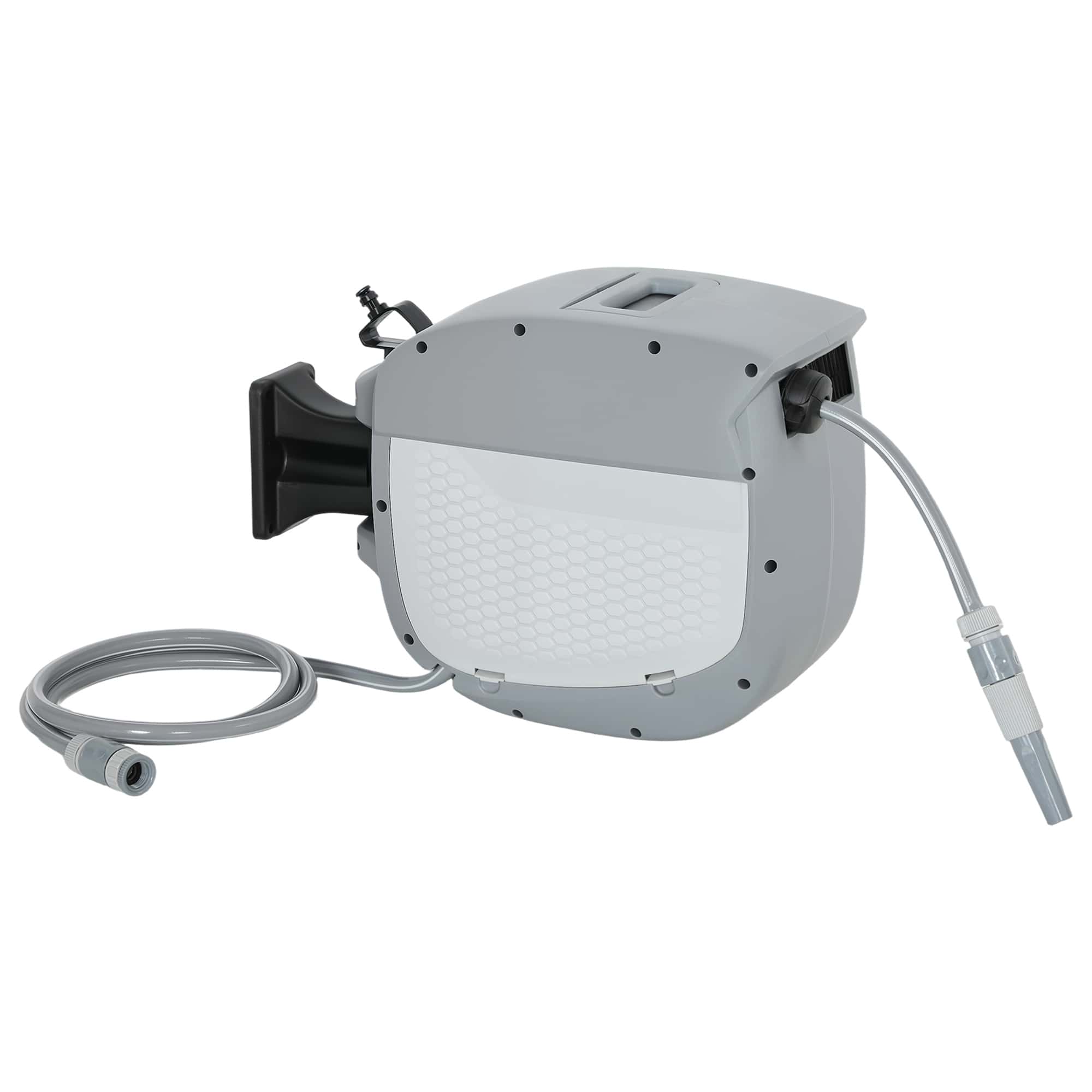 4goodz Wandbox Slanghaspel met tuinslang 20 m -180° draaibaar met automatische oprolfunctie