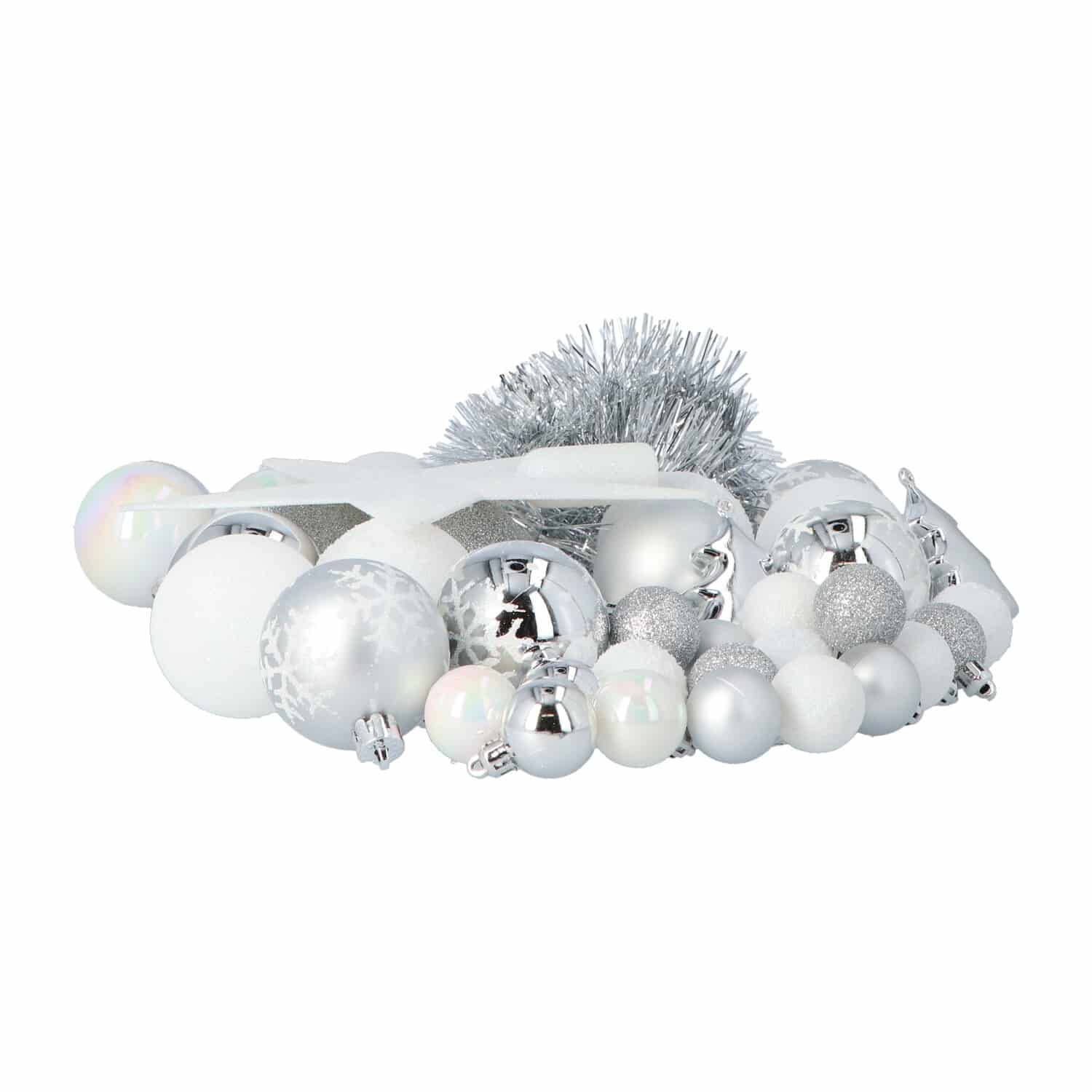 4goodz 44-delige Decoratieve Kerstballenset Wit - binnen en buiten