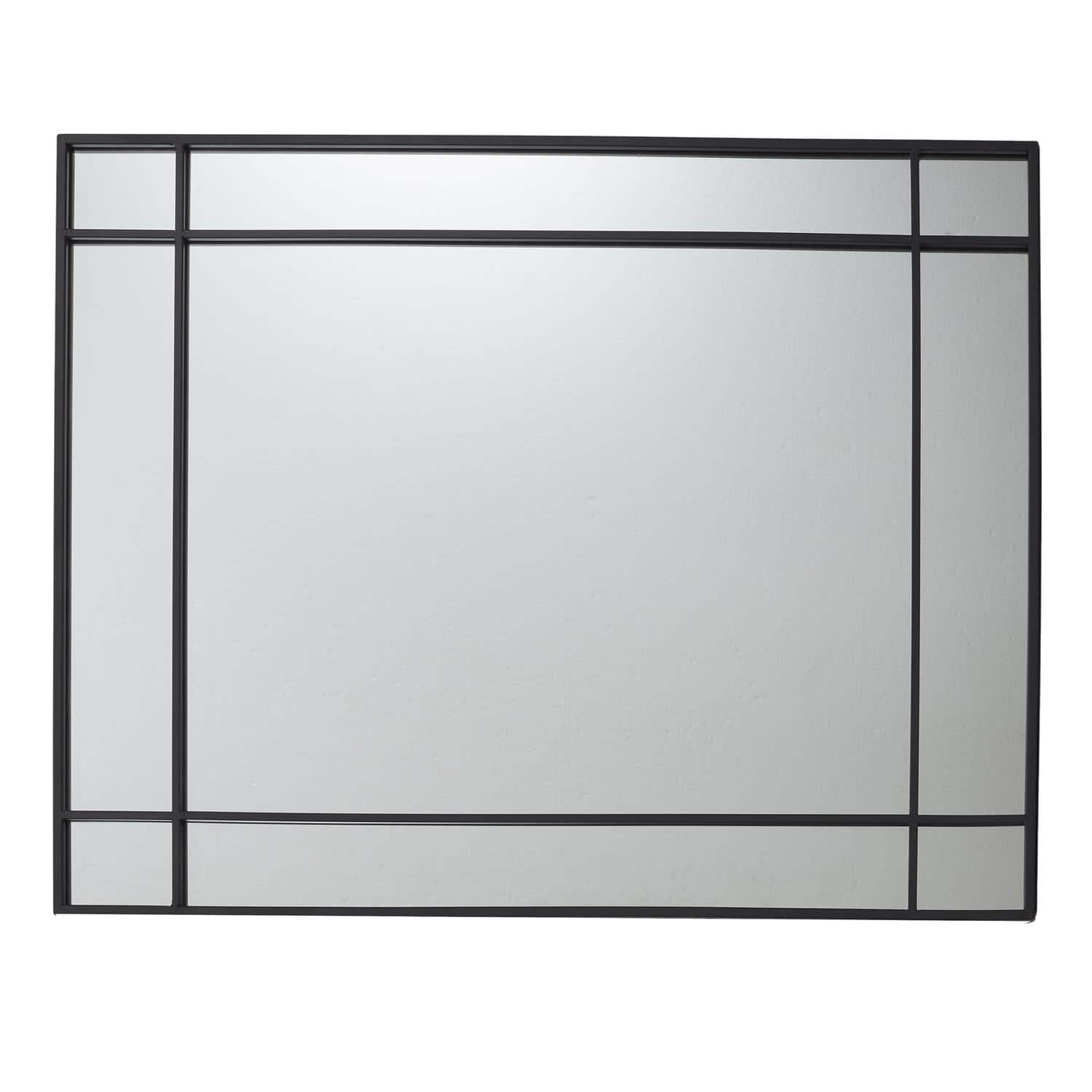 4goodz Spiegel Rechthoekig Artdeco Metaal 97x70x3 cm - Zwart