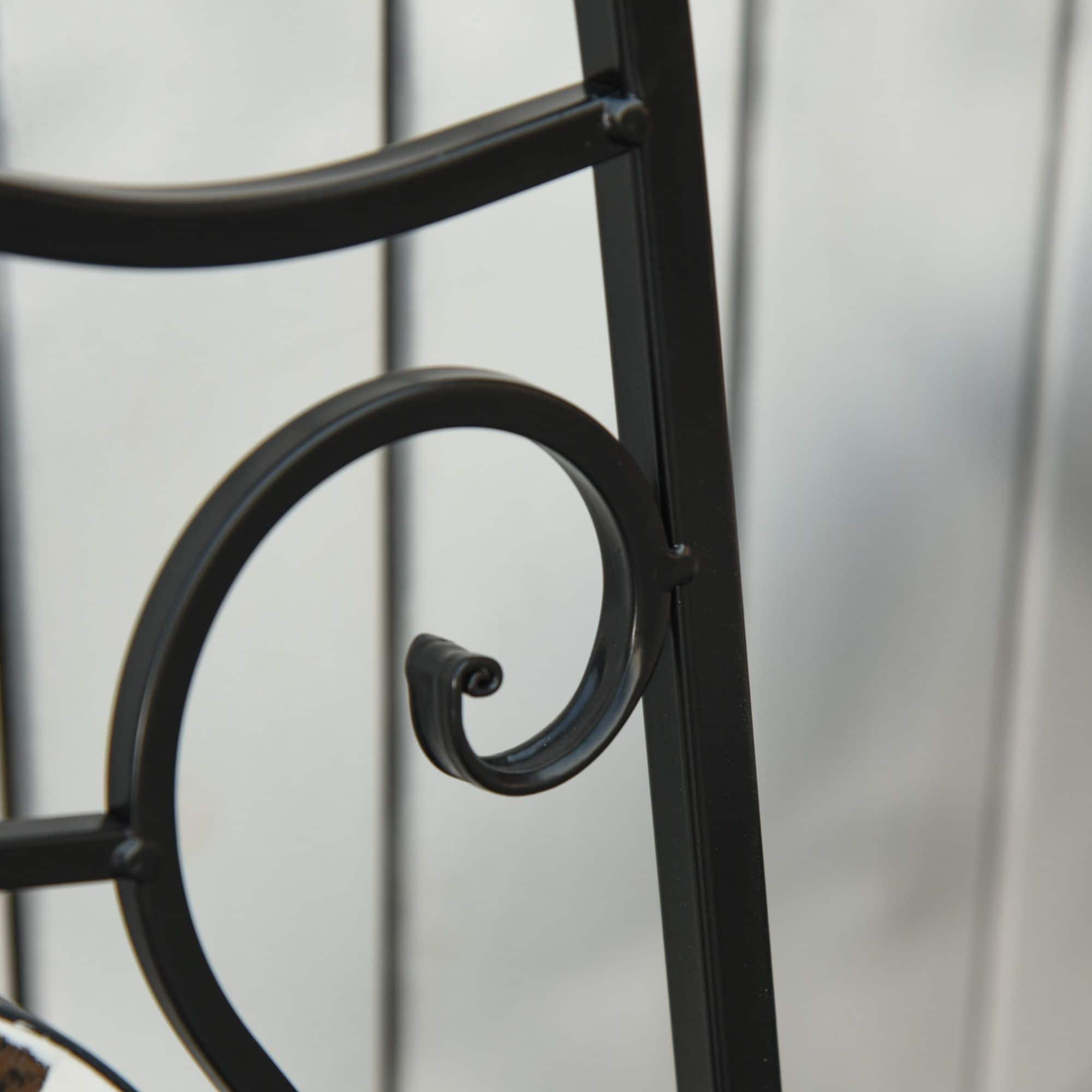 4goodz Bistroset 3-delig met Mozaïek design - tafel met 2 opklapbare metalen stoelen