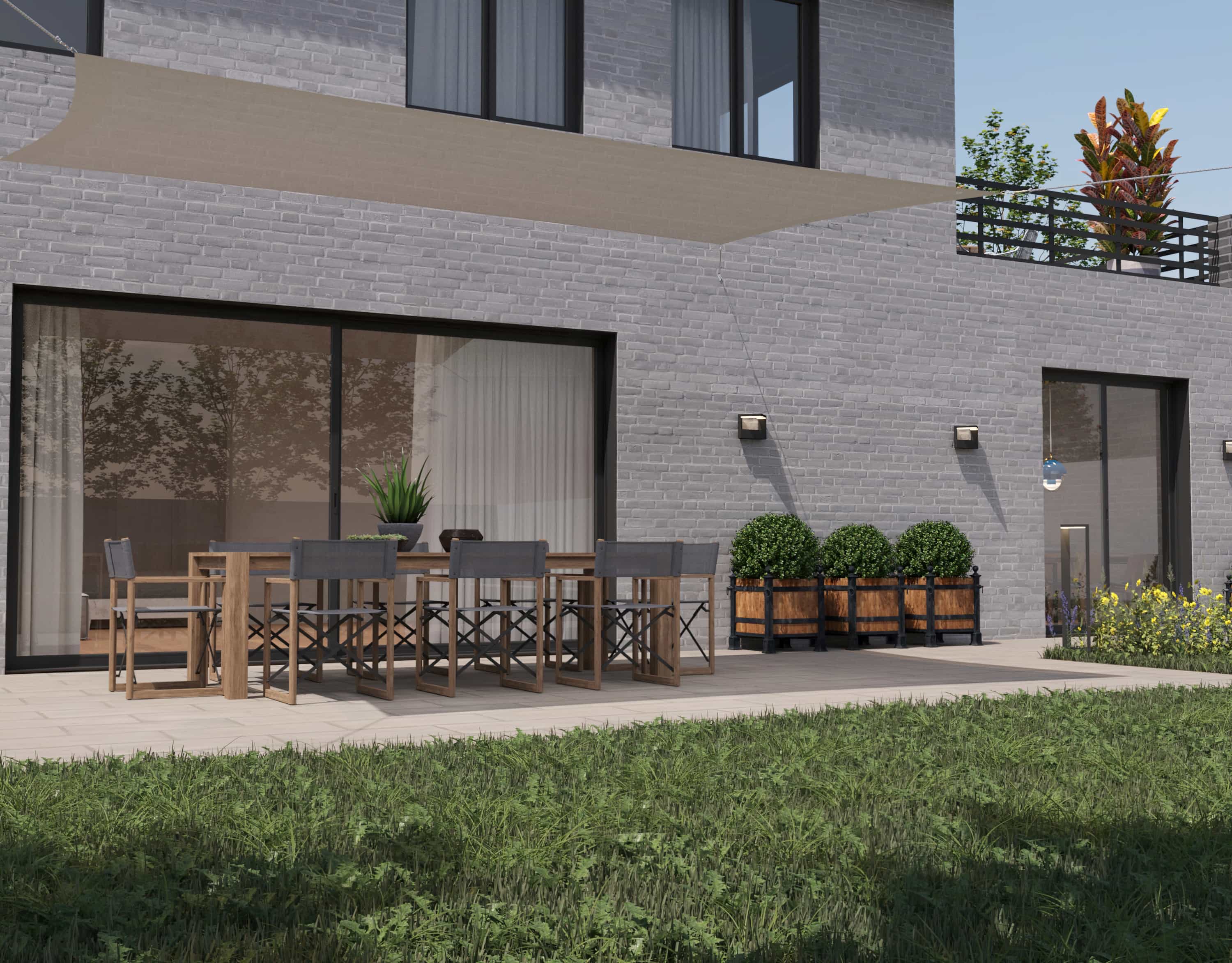 hanSe® Schaduwdoek Rechthoek Waterdoorlatend 3x4,5 m Zonnedoek Wit hanSe® Schaduwdoek Rechthoek Waterdoorlatend 3x4,5 m Zonnedoek Wit