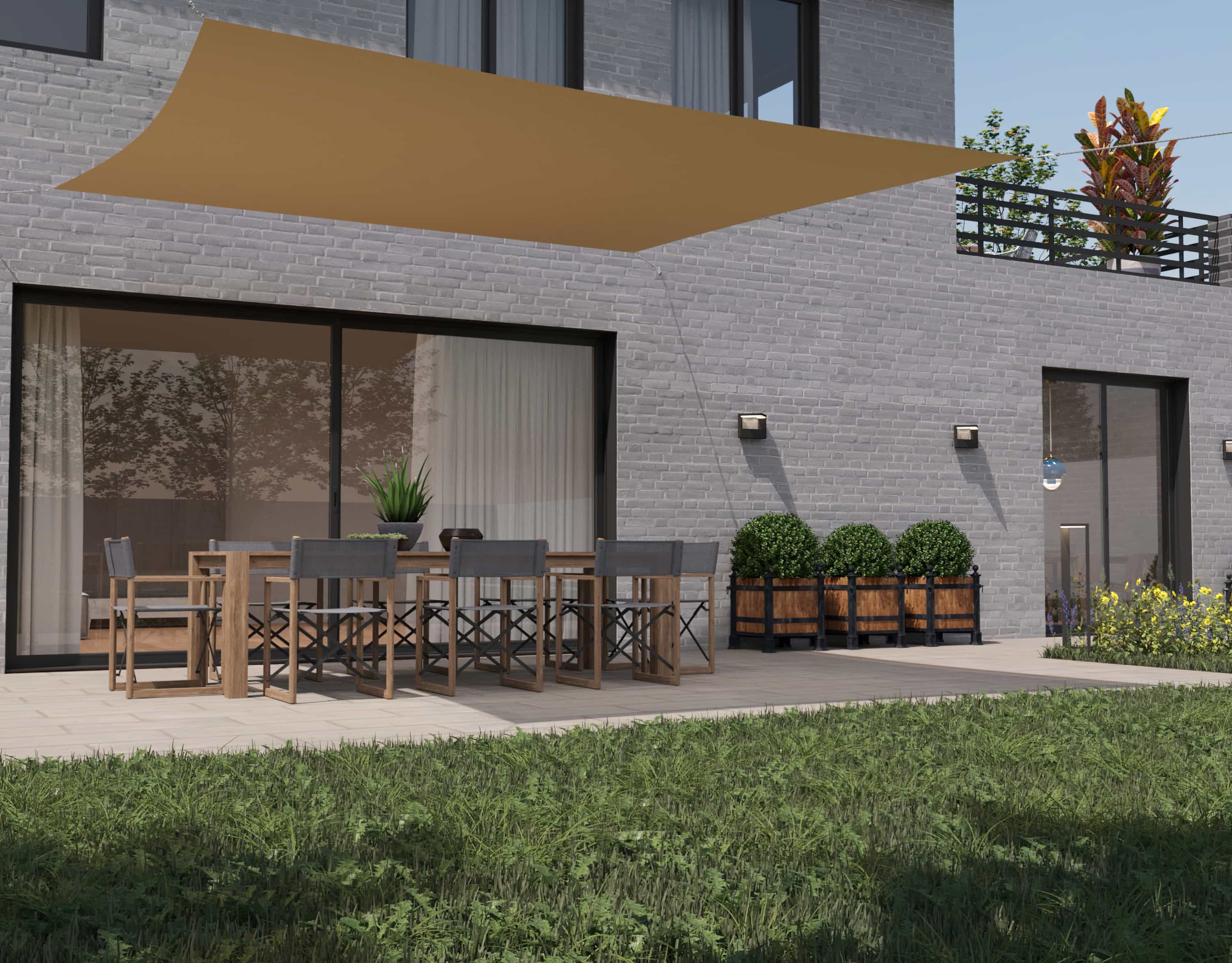 hanSe® Schaduwdoek Vierkant Waterdoorlatend 3,6x3,6 m Zonnedoek Zand hanSe® Schaduwdoek Vierkant Waterdoorlatend 3,6x3,6 m Zonnedoek Zand