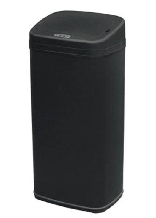 4cookz® Clever Square Black sensor prullenbak - 30 liter - zwart