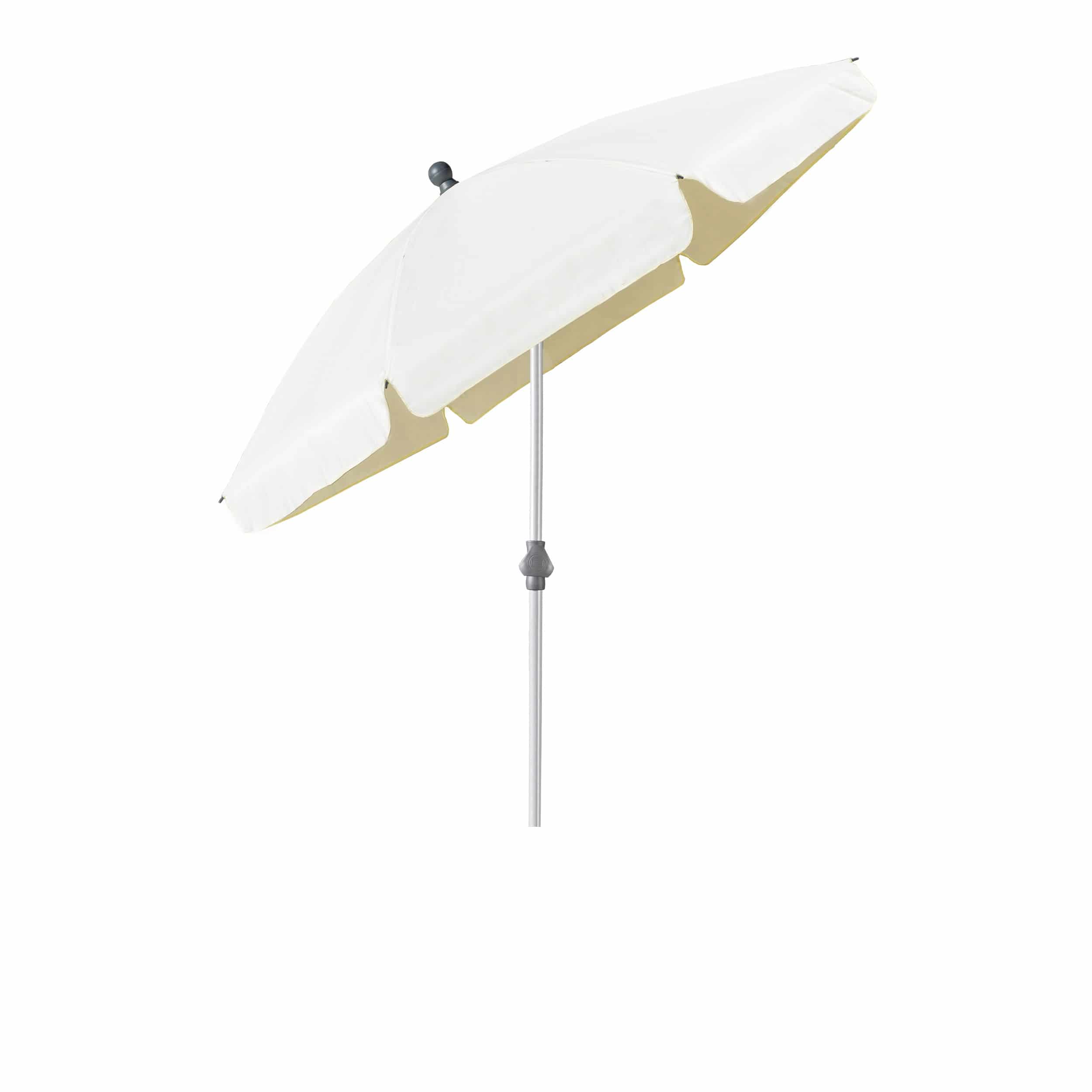 StokParasol met Creme 200 cm met Bijpassende Vulbare Parasolvoet