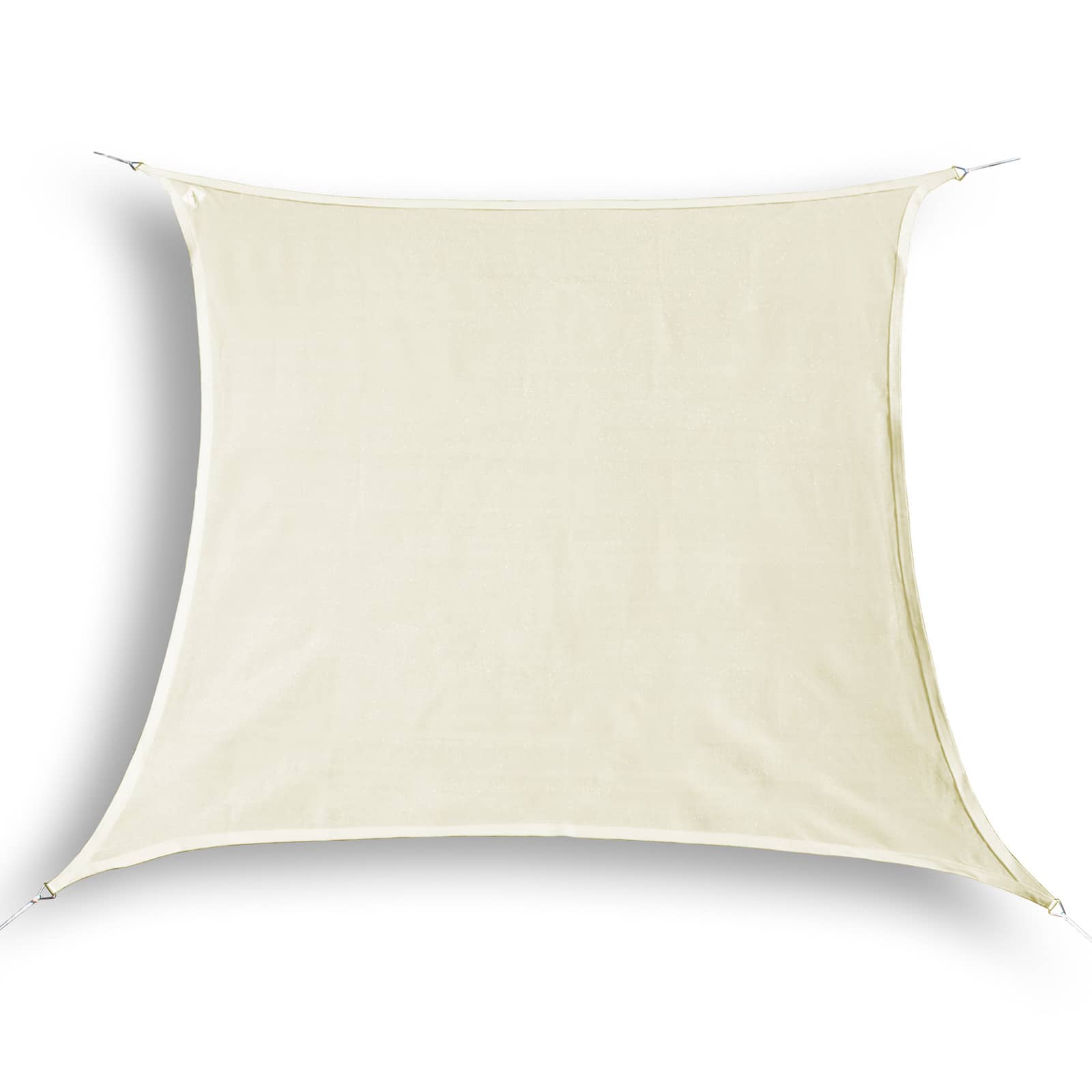 hanSe® Schaduwdoek Vierkant Waterafstotend 3,6x3,6 m Zonnedoek Creme