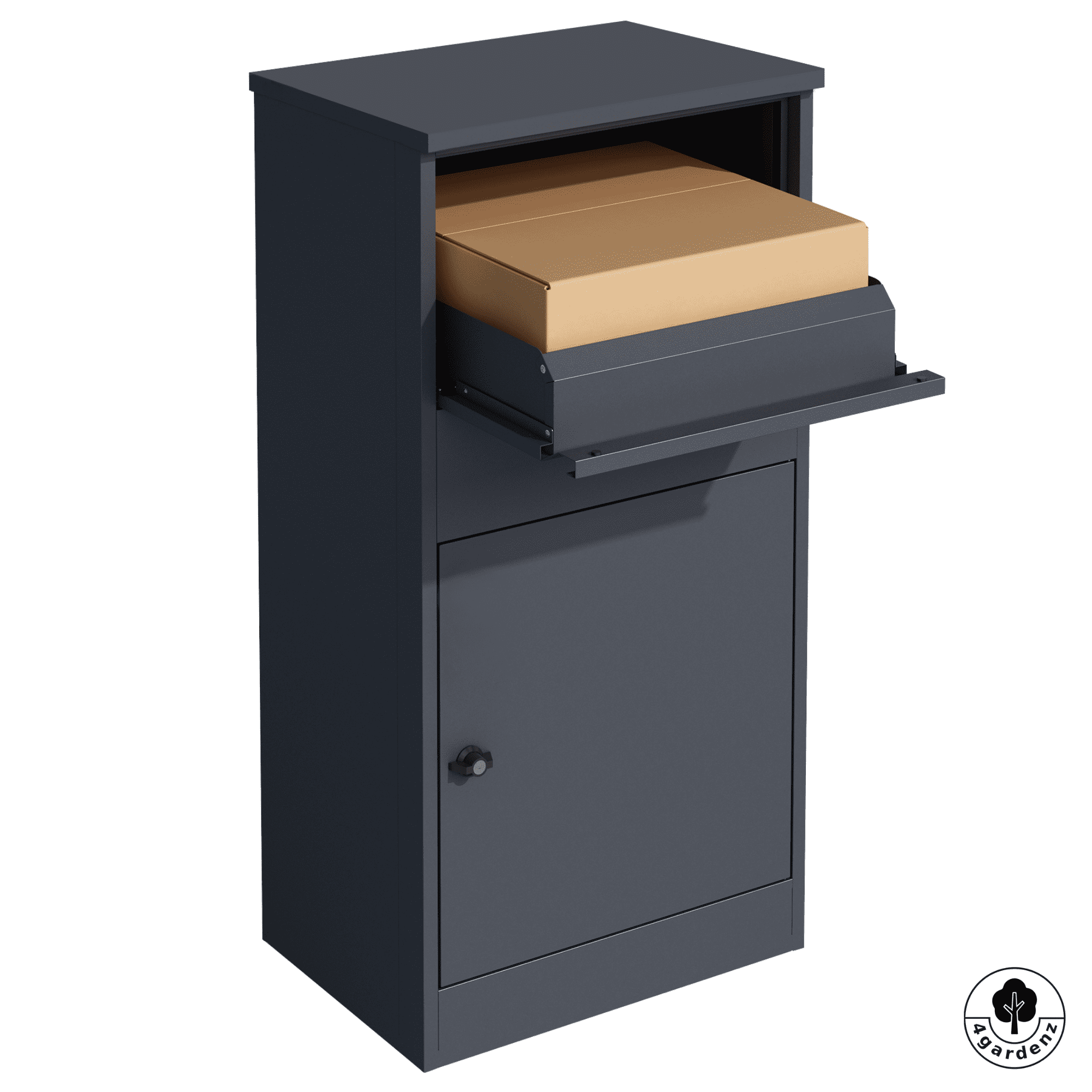 4gardenz Grote Pakketbrievenbus met Slot - Pakketbox Antraciet