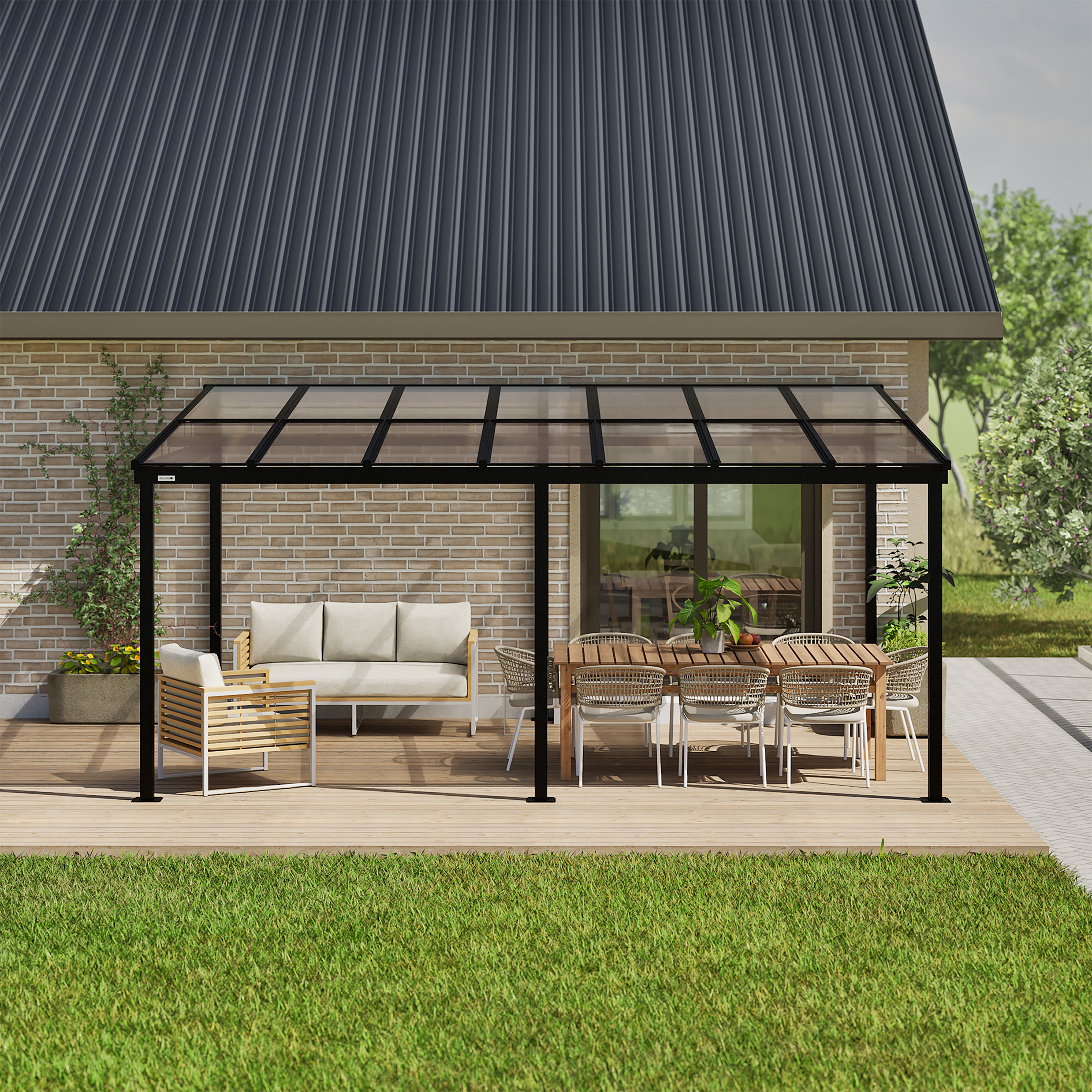 Sojag St.Barth Aluminium Terrasoverkapping - 363x483x240 cm- Antraciet