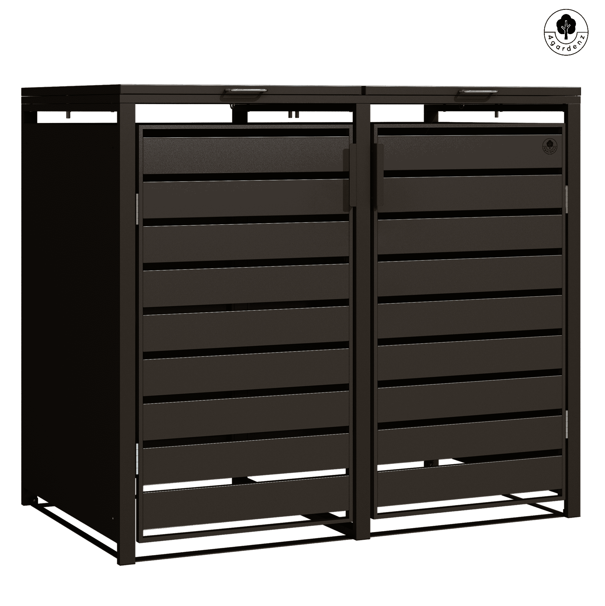 4gardenz® Premium Containerombouw 2 bakken - Kliko Ombouw – Zwart