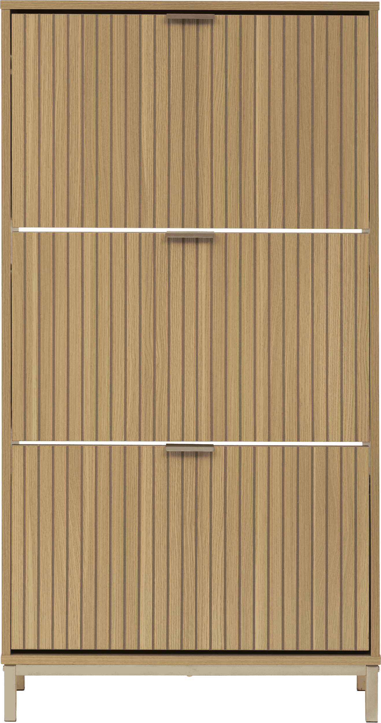Schoenenkast Tasso 3 lades 24x63x131 cm - voor 18 paar - Bruin