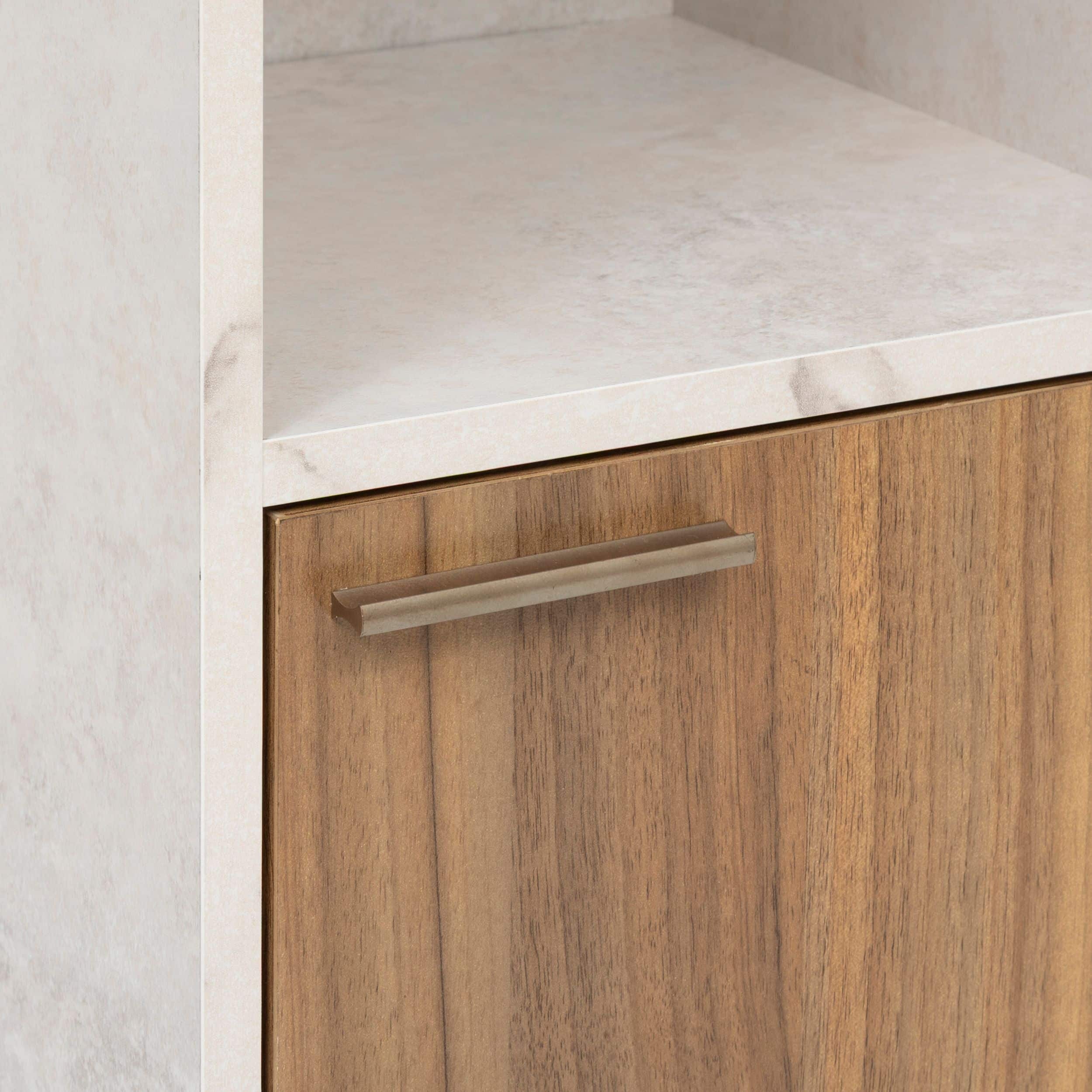 4bathroomz Badkamerset Lugano - Kolomkast en Wastafelonderkast - Marmer/Houtlook 4bathroomz Badkamerset Lugano - Kolomkast en Wastafelonderkast - Marmer/Houtlook