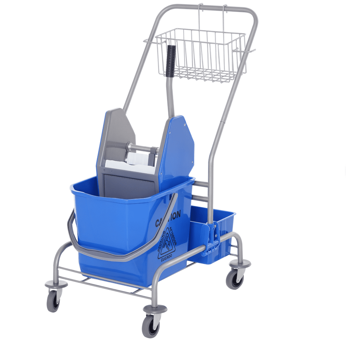 Schoonmaakwagen Rolemmer met Wringer op Wielen - 25 Liter capaciteit