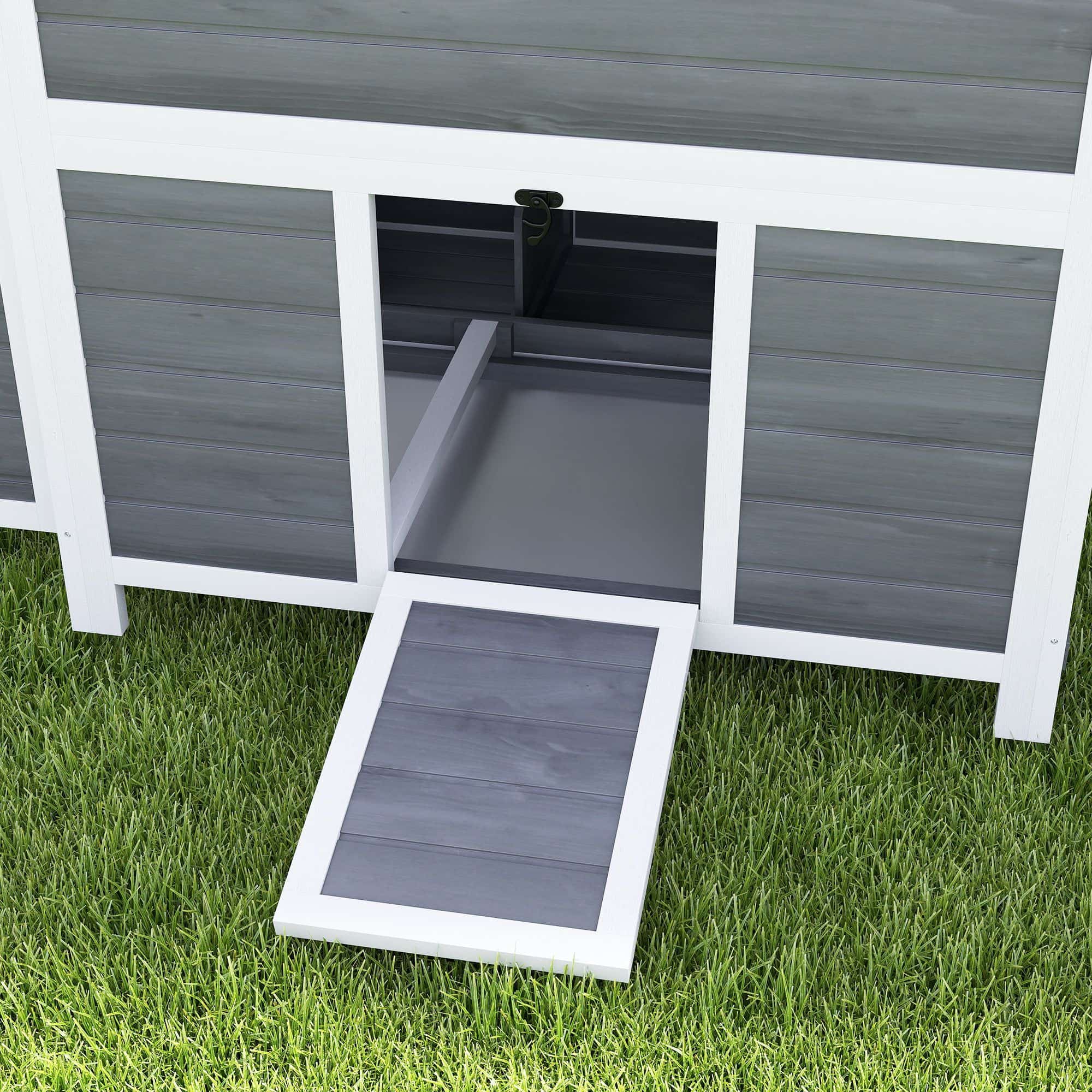 Kippen Legnest voor 4-6 Kippen - Waterdicht Dak - 100x86x100cm - grijs