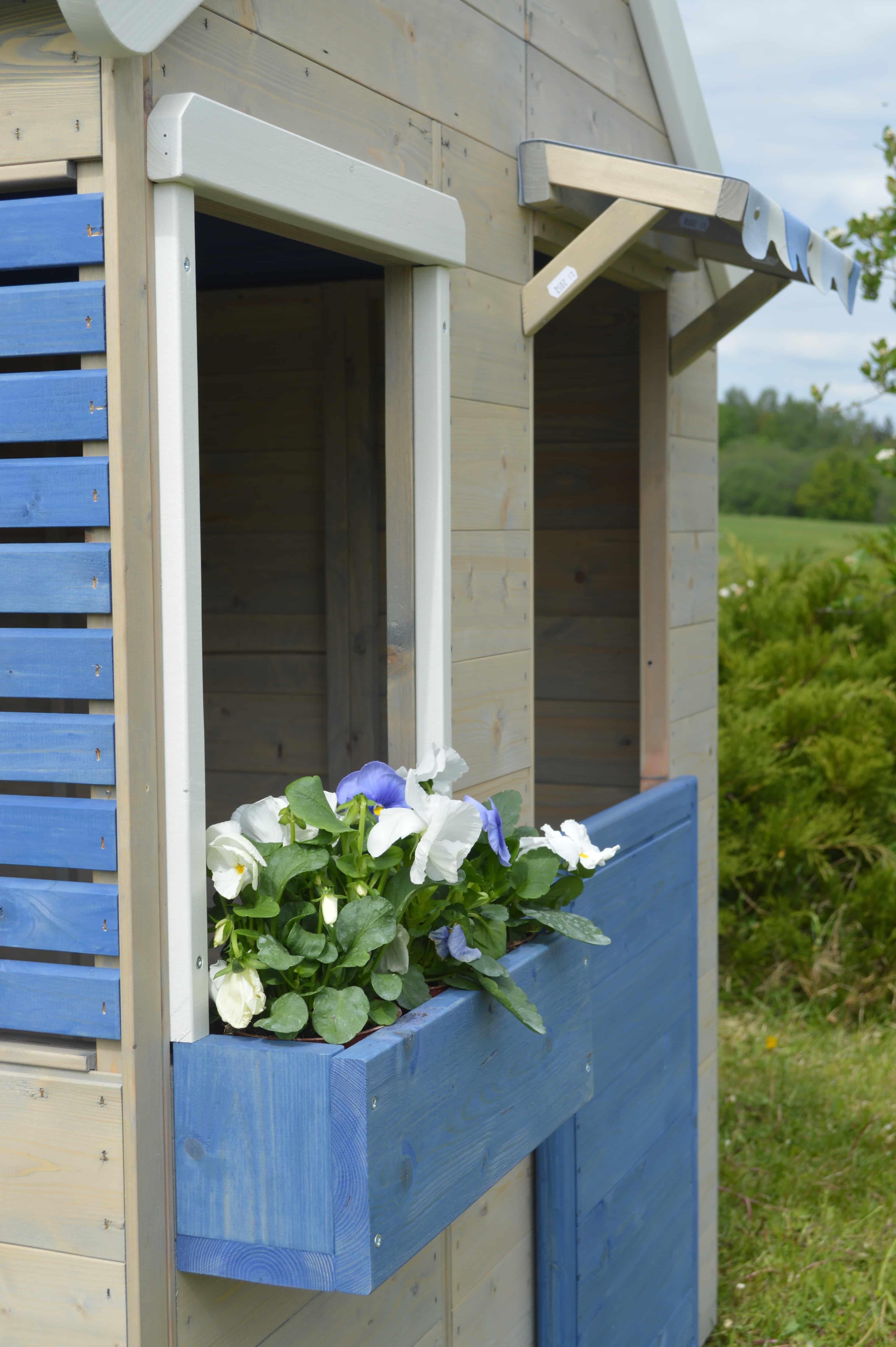 Wendi Toys Houten speelhuis - Strandwinkel - Blauw - Voor buiten / tuin