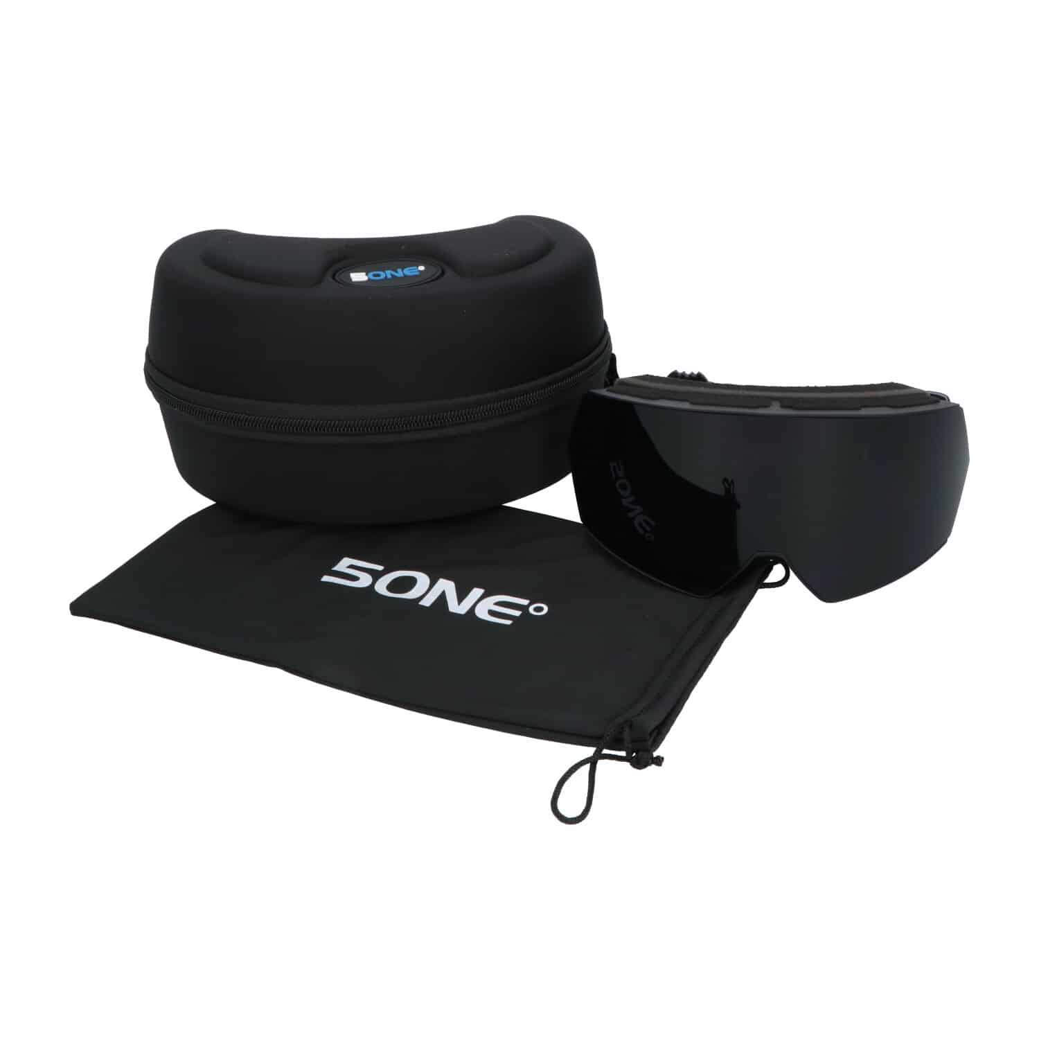 5one® Skibril Alpine 6 Black - Skibril voor Tieners met 2 Lenzen