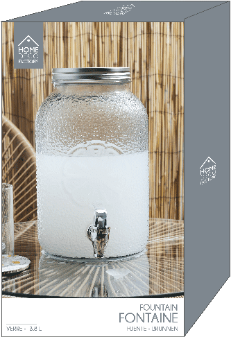 Sapkan Glas met tapkraan 3,8 liter - Drankkan met kraantje