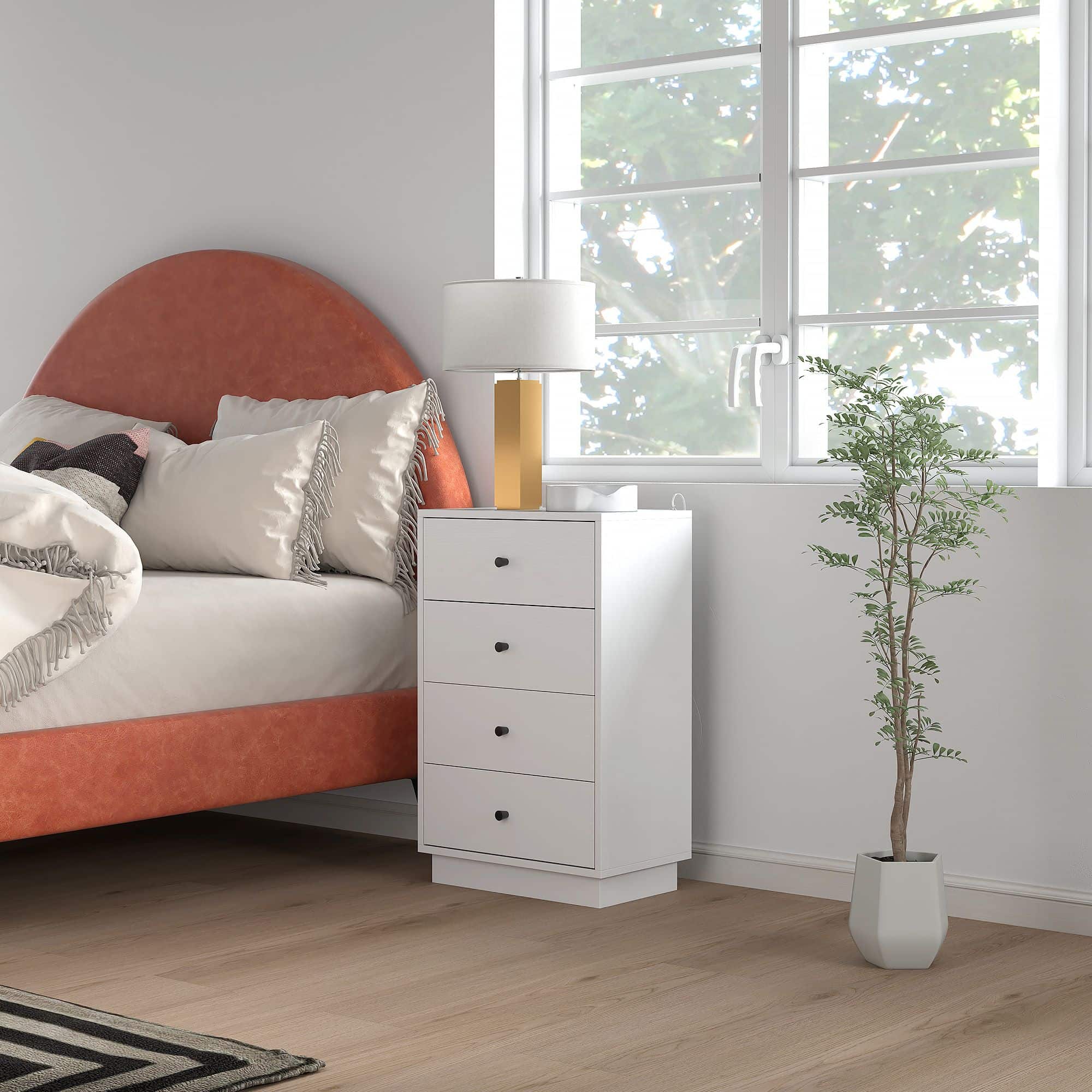 4goodz Ladenkast met 4 Laden 29x47x 79 cm - Wit