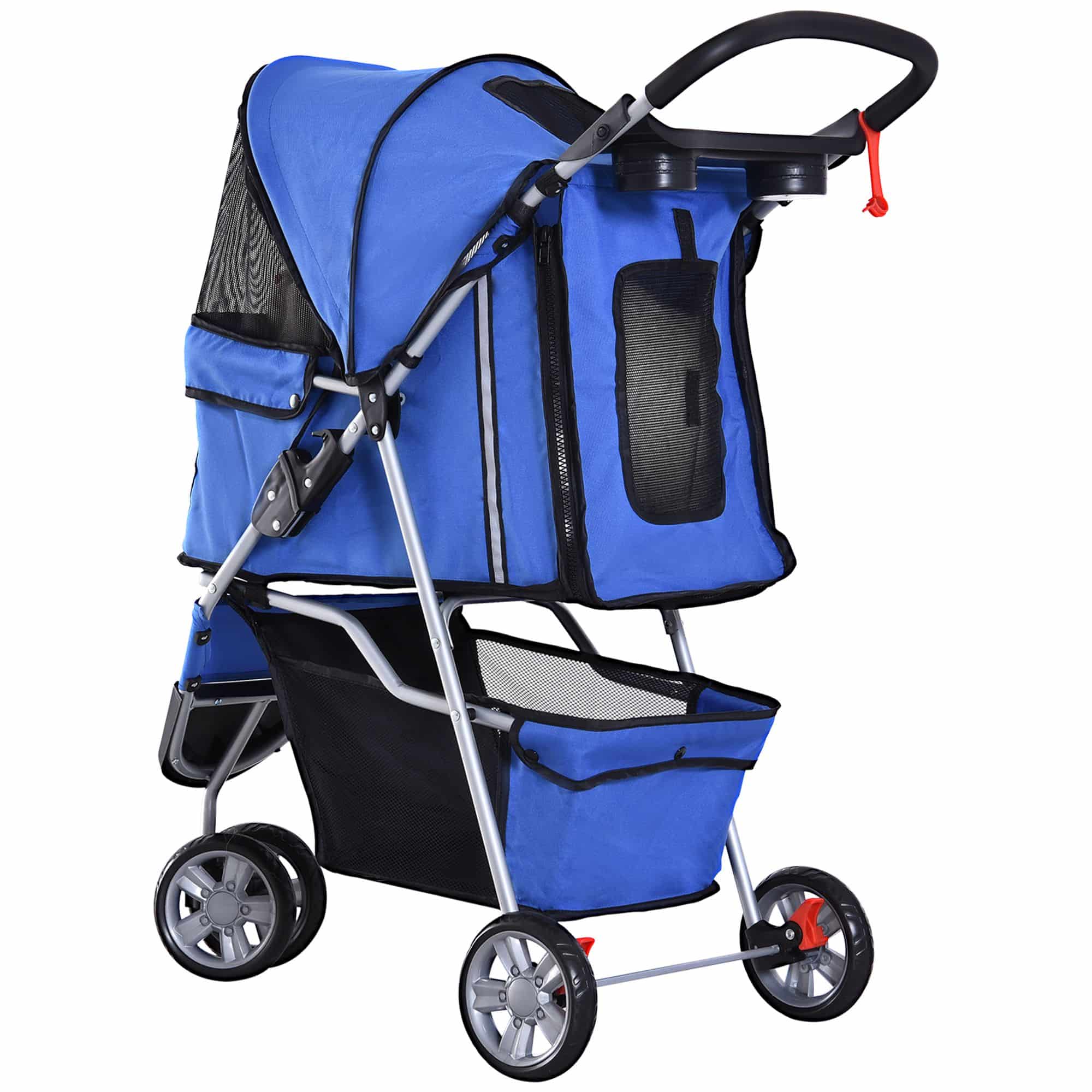 4goodz Luxe Hondenkar Hondenbuggy met Verstelbare Stuurhoogte - Blauw 4goodz Luxe Hondenkar Hondenbuggy met Verstelbare Stuurhoogte - Blauw