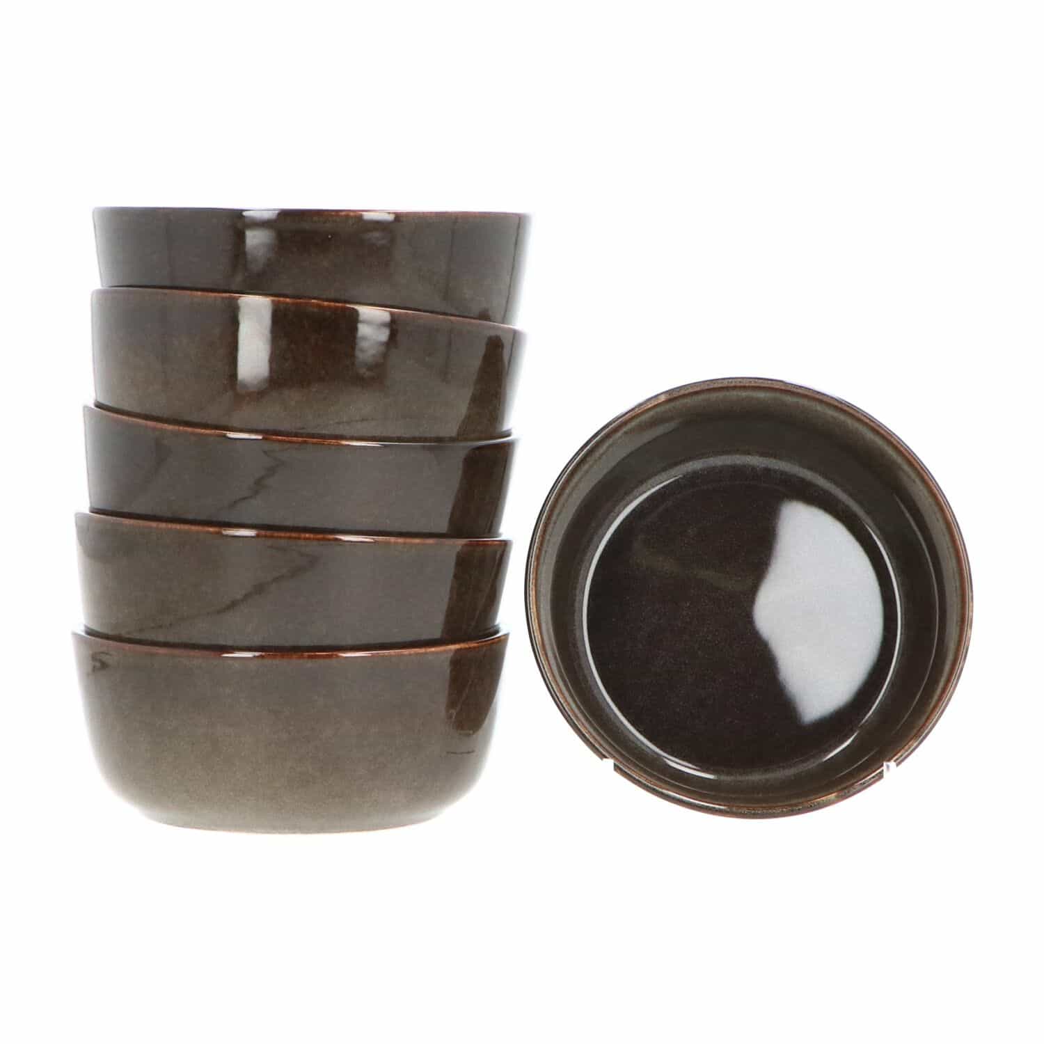 6 persoons 18-delig servies Terre Bruin Geglazuurd Keramiek 6 persoons 18-delig servies Terre Bruin Geglazuurd Keramiek