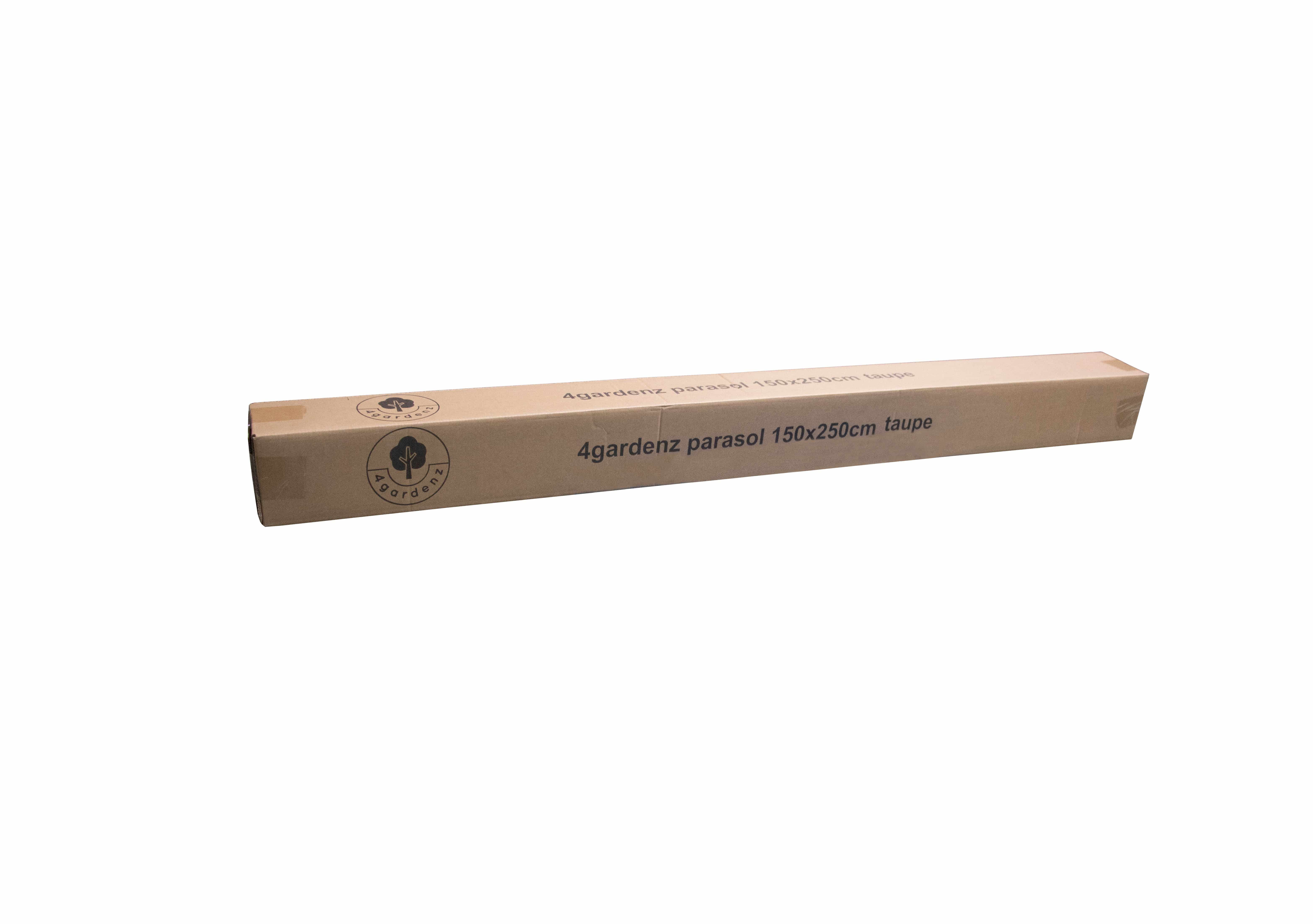 4gardenz® Parasol Rechthoek 150x250cm Kantelbaar Balkonparasol Taupe