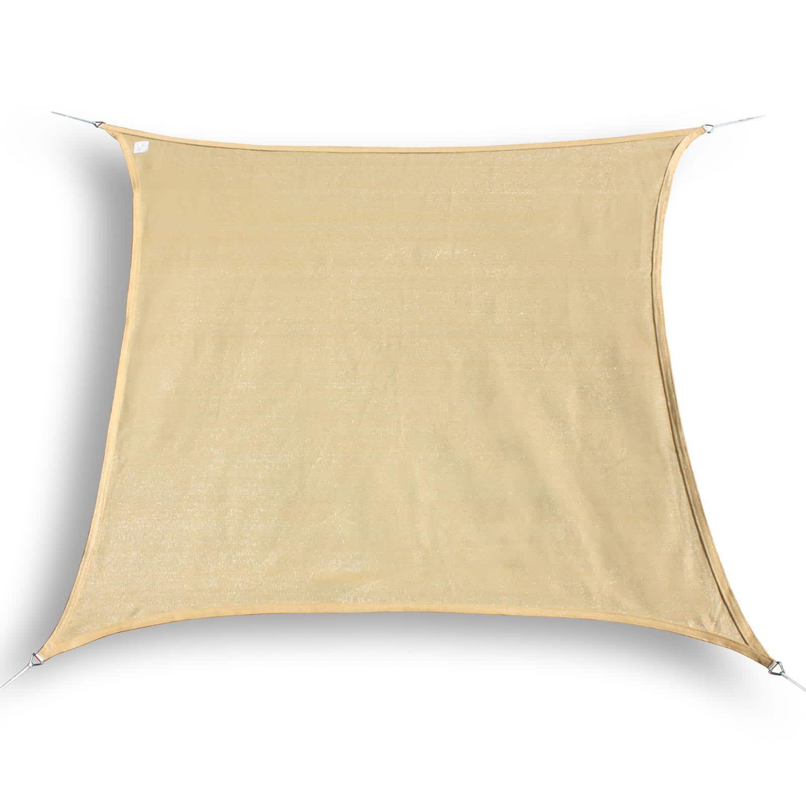 hanSe® Schaduwdoek Vierkant Waterdoorlatend 4,5x4,5 m Zonnedoek Zand
