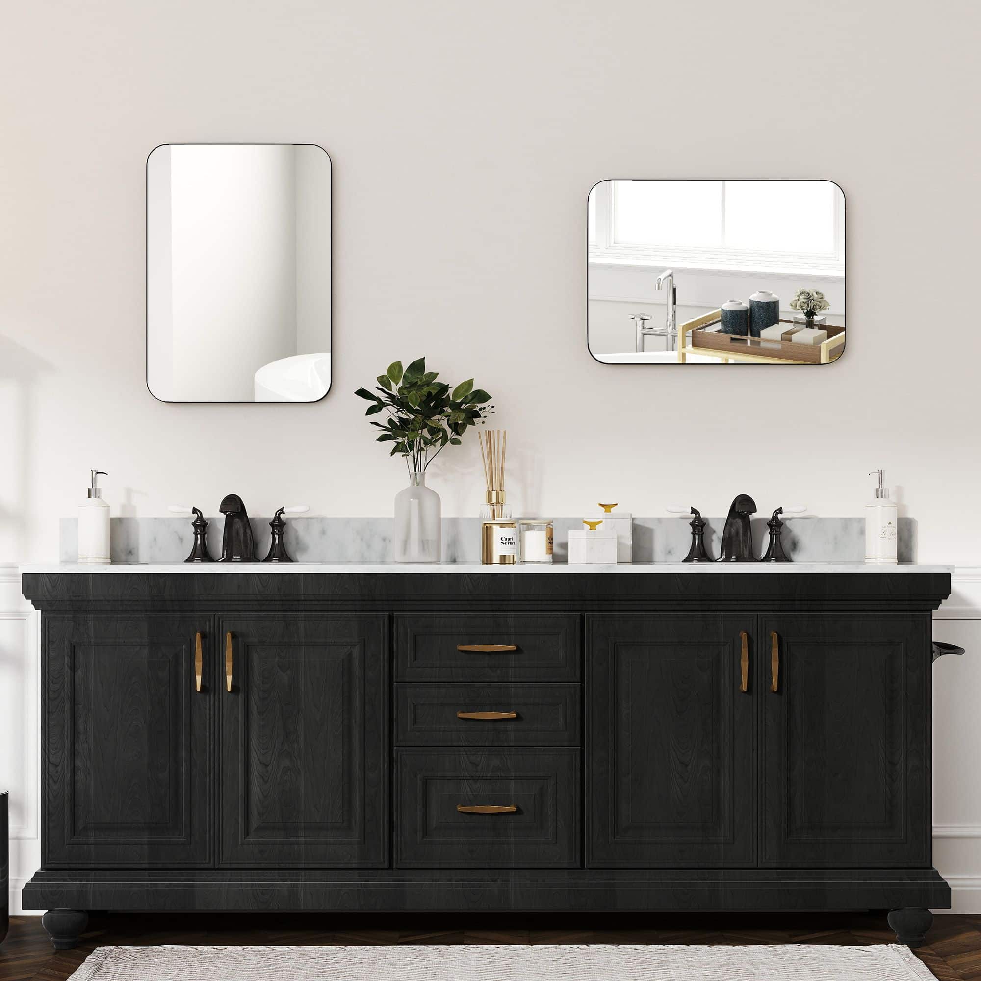 4goodz Spiegel 50x70 cm met metalen Lijst - Zwart 4goodz Spiegel 50x70 cm met metalen Lijst - Zwart