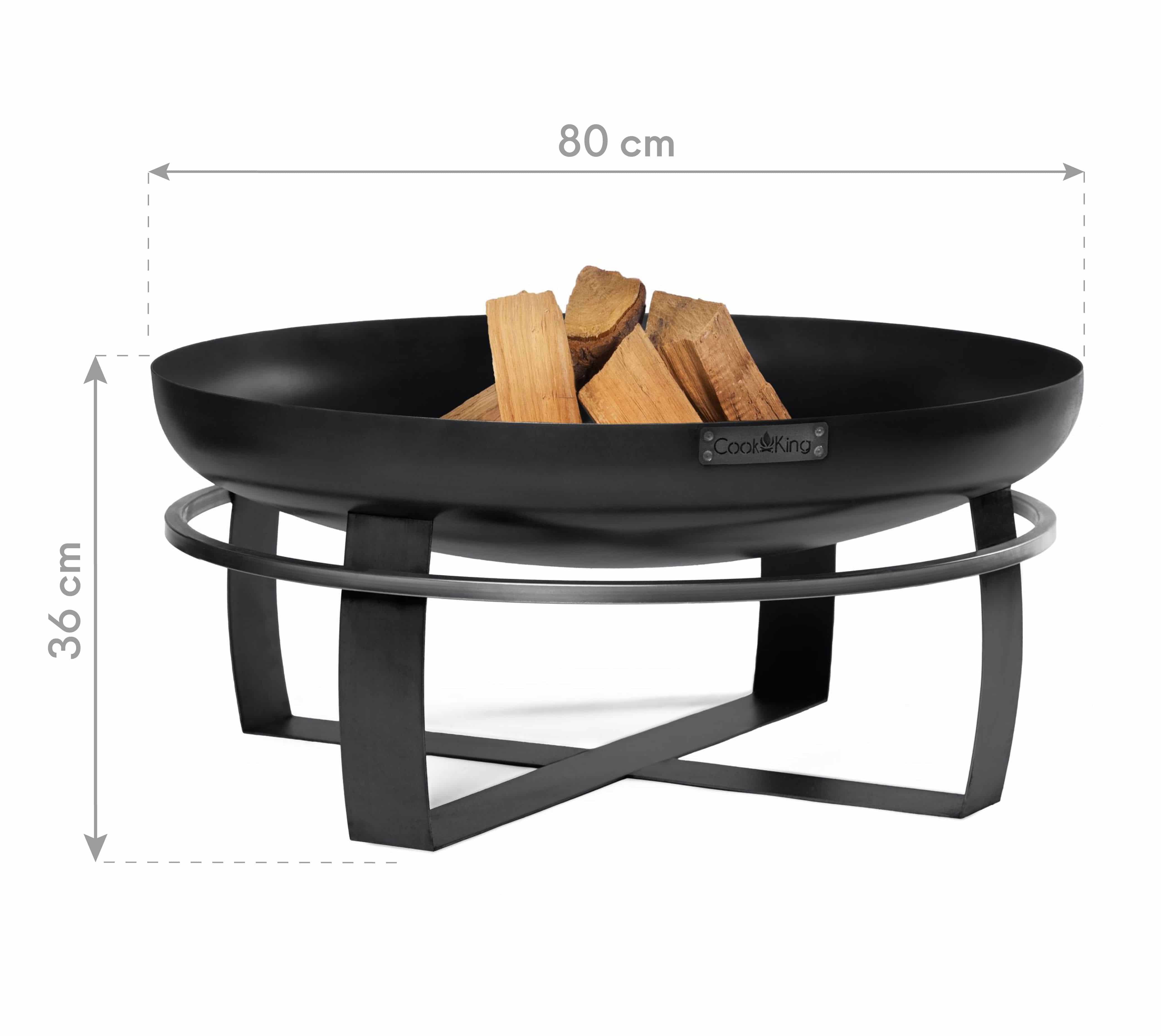 CookKing “VIKING” Vuurschaal op poten 80 cm - Zwart CookKing “VIKING” Vuurschaal op poten 80 cm - Zwart