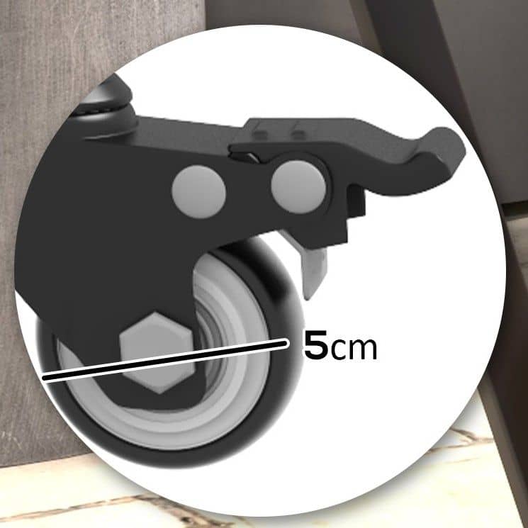 Haardhoutrek Metaal Verrijdbaar met wielen - 79 x 30 x 81 cm - zwart Haardhoutrek Metaal Verrijdbaar met wielen - 79 x 30 x 81 cm - zwart