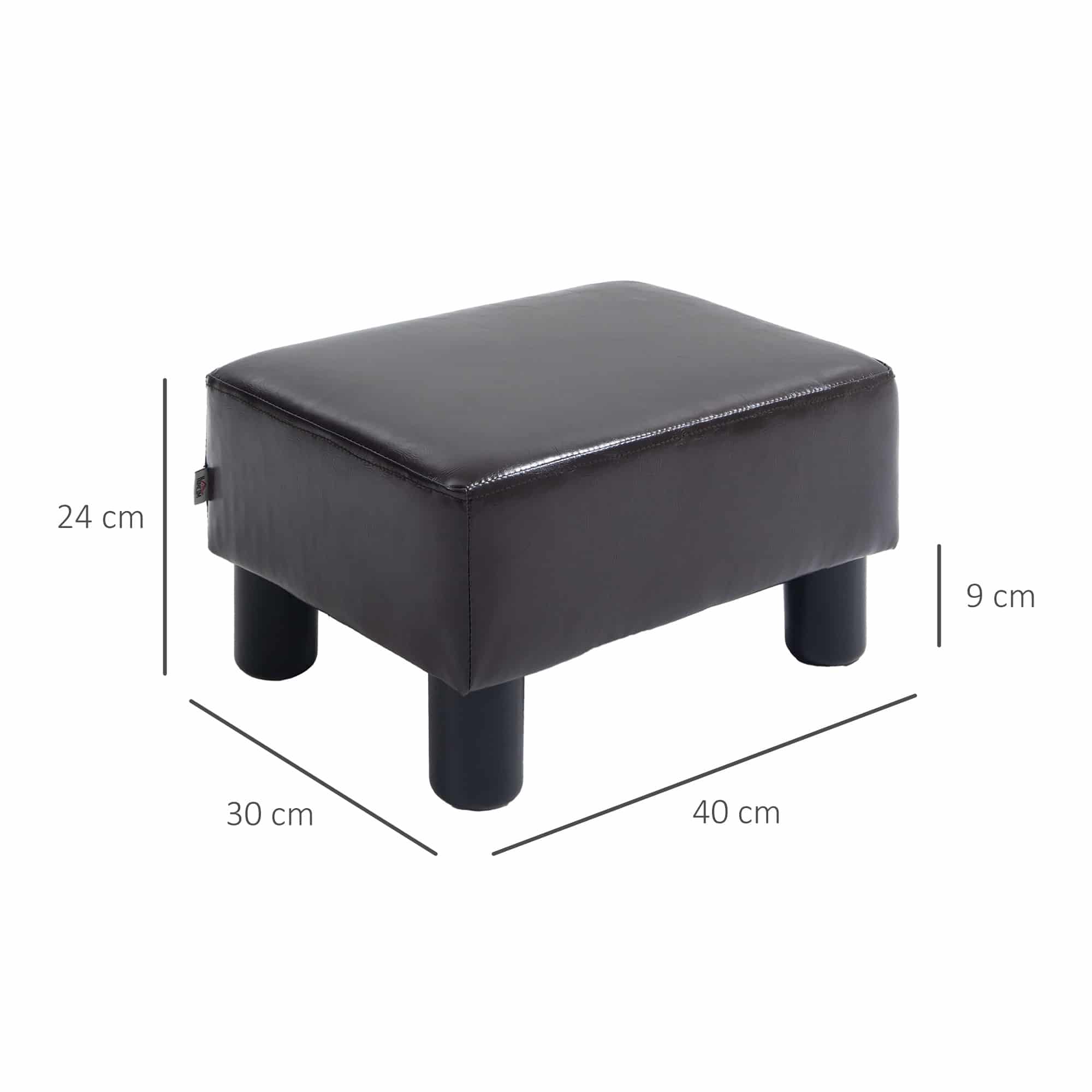 4goodz Hocker met Kunstleer Design - Koffie - 833-666V71