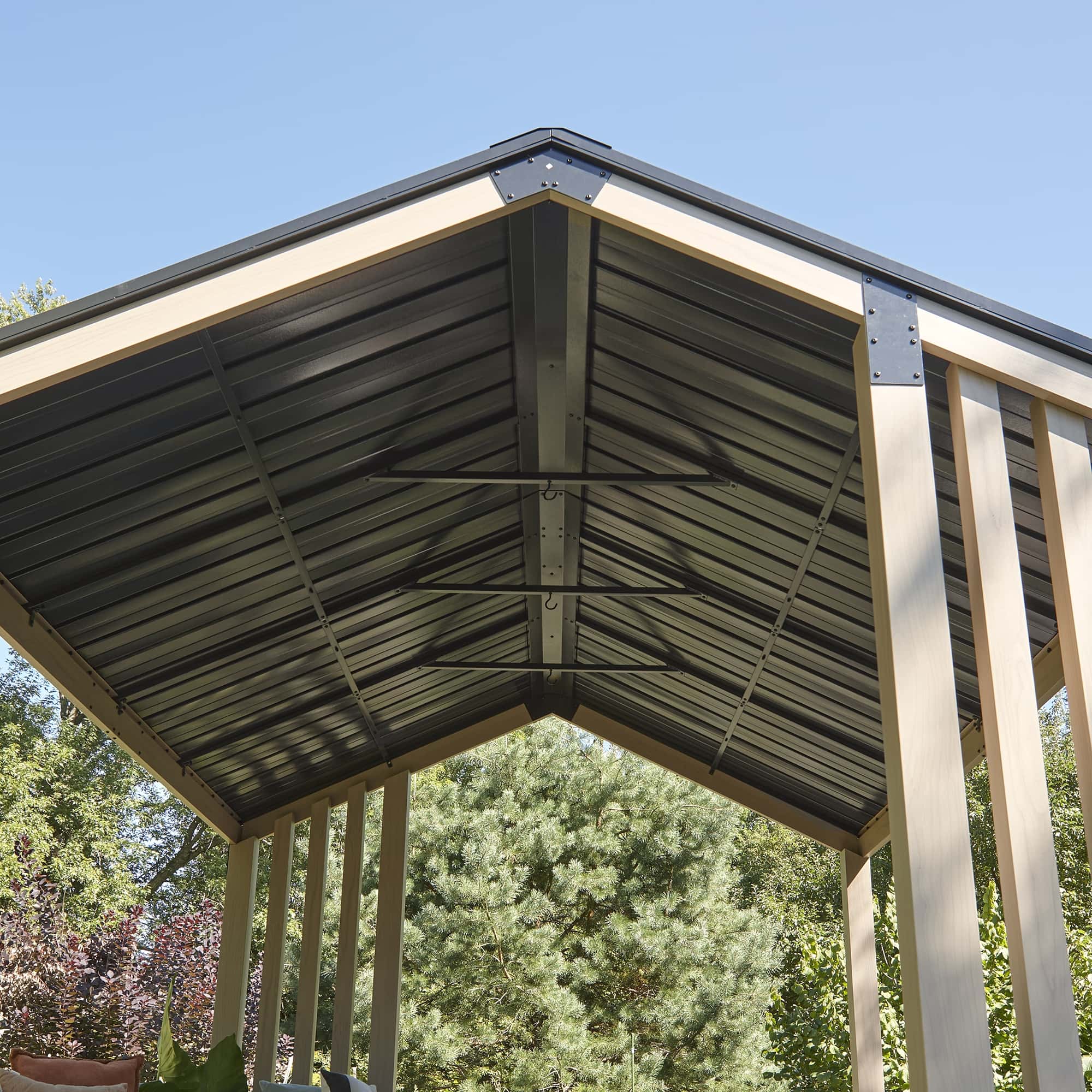 Sojag Lito 1012 - Paviljoen van aluminium - 3x3,7 m - Houtlook