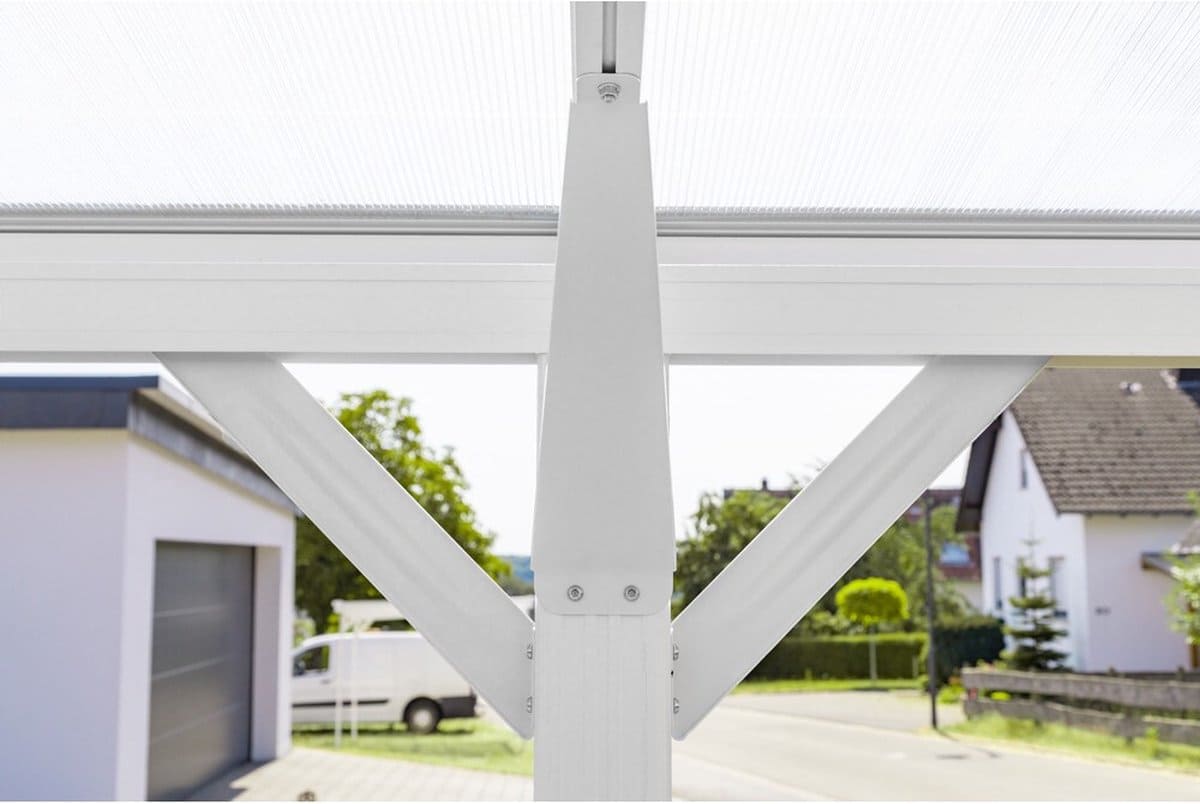 Westmann Aluminium carport met plat dak Helsinki - Wit - 503x305x232cm