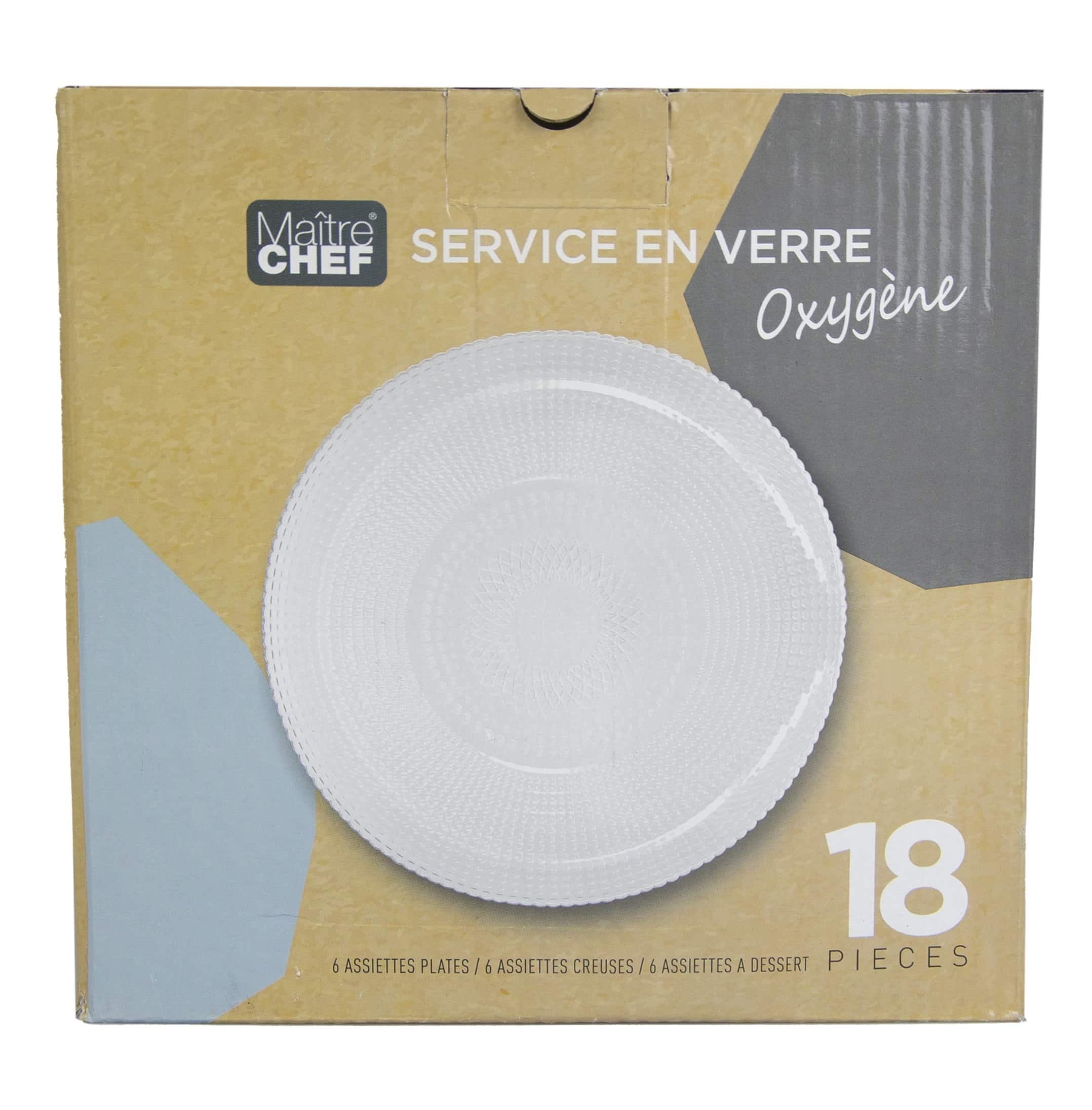 Serviesset Glas Oxygene - 6 persoons servies van Glas 18 delig