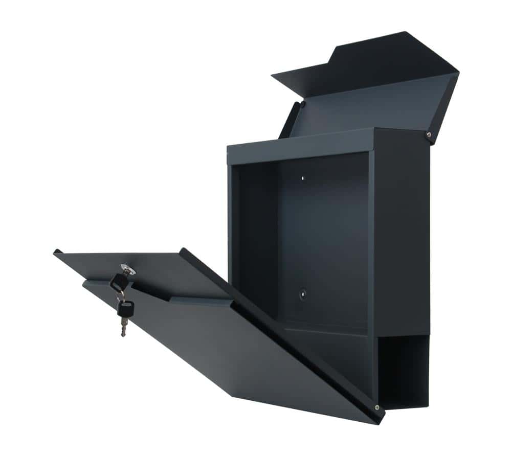 Westmann Brixa B Wandbrievenbus met krantenvak met Slot - Antraciet Westmann Brixa B Wandbrievenbus met krantenvak met Slot - Antraciet