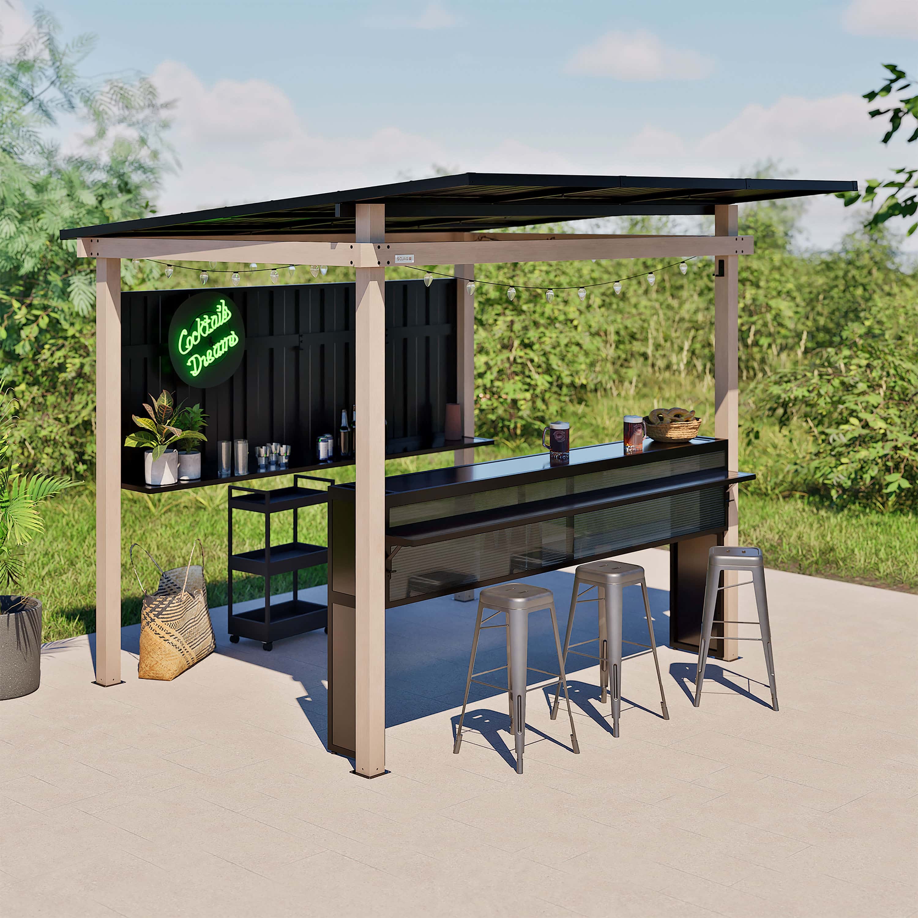 Sojag München Buitenbar - Metalen Tuinbar 260x260 cm