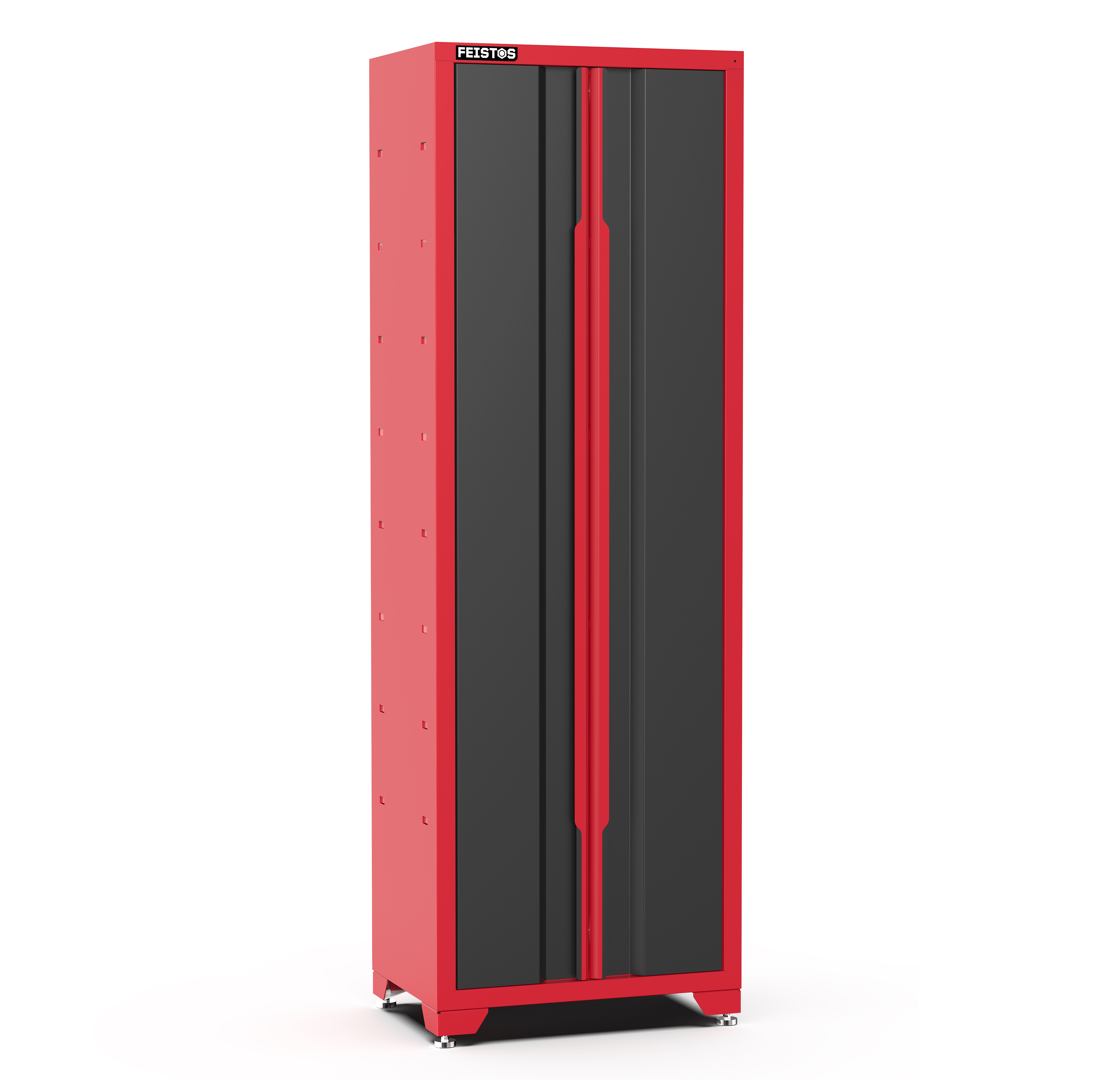 Feistos Gereedschapskast Novo Solo - 48x66x198 cm - Zwart/Rood