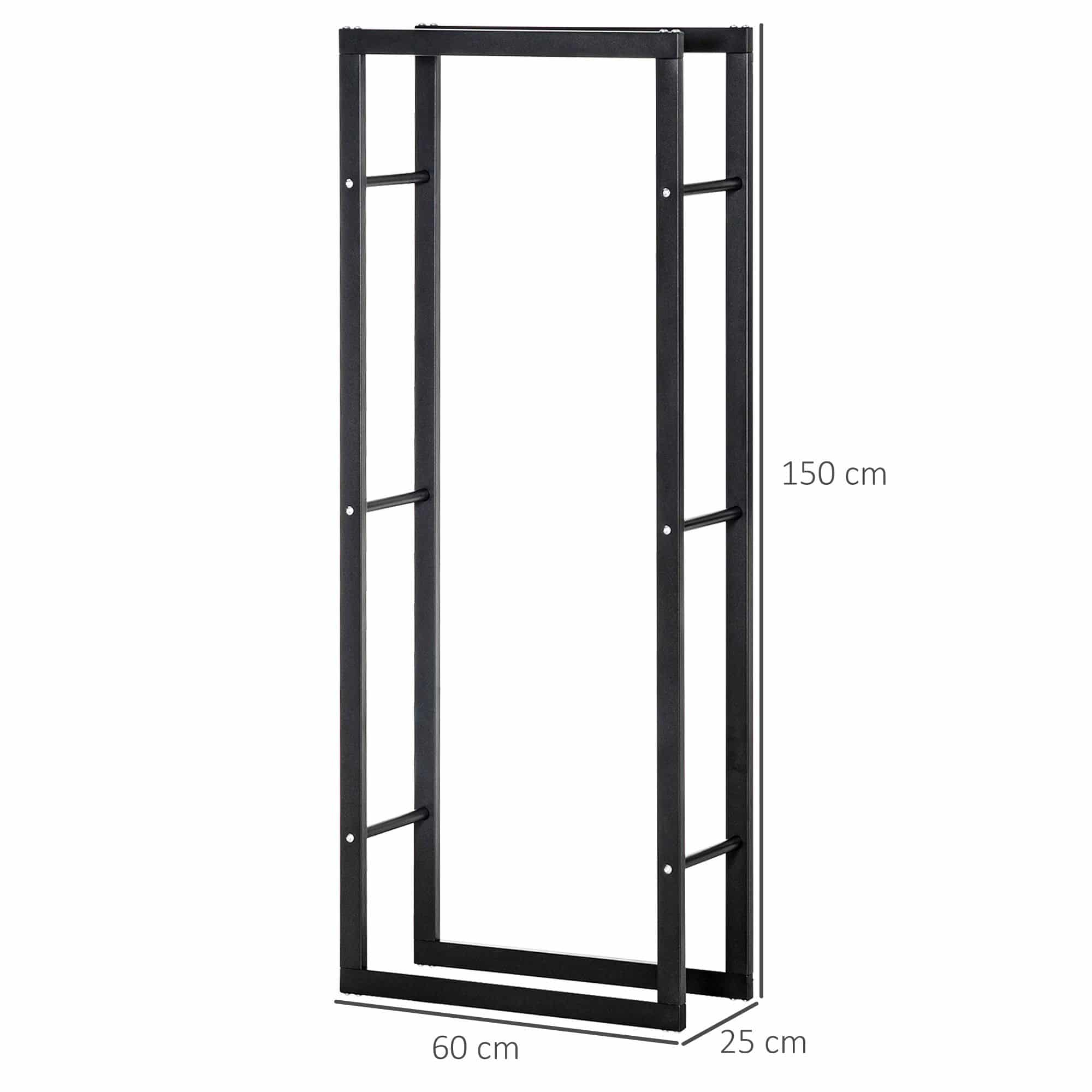 4goodz Homcom Houtrek metaal 25x60x150cm / 820-148 Houtopslag Standaard