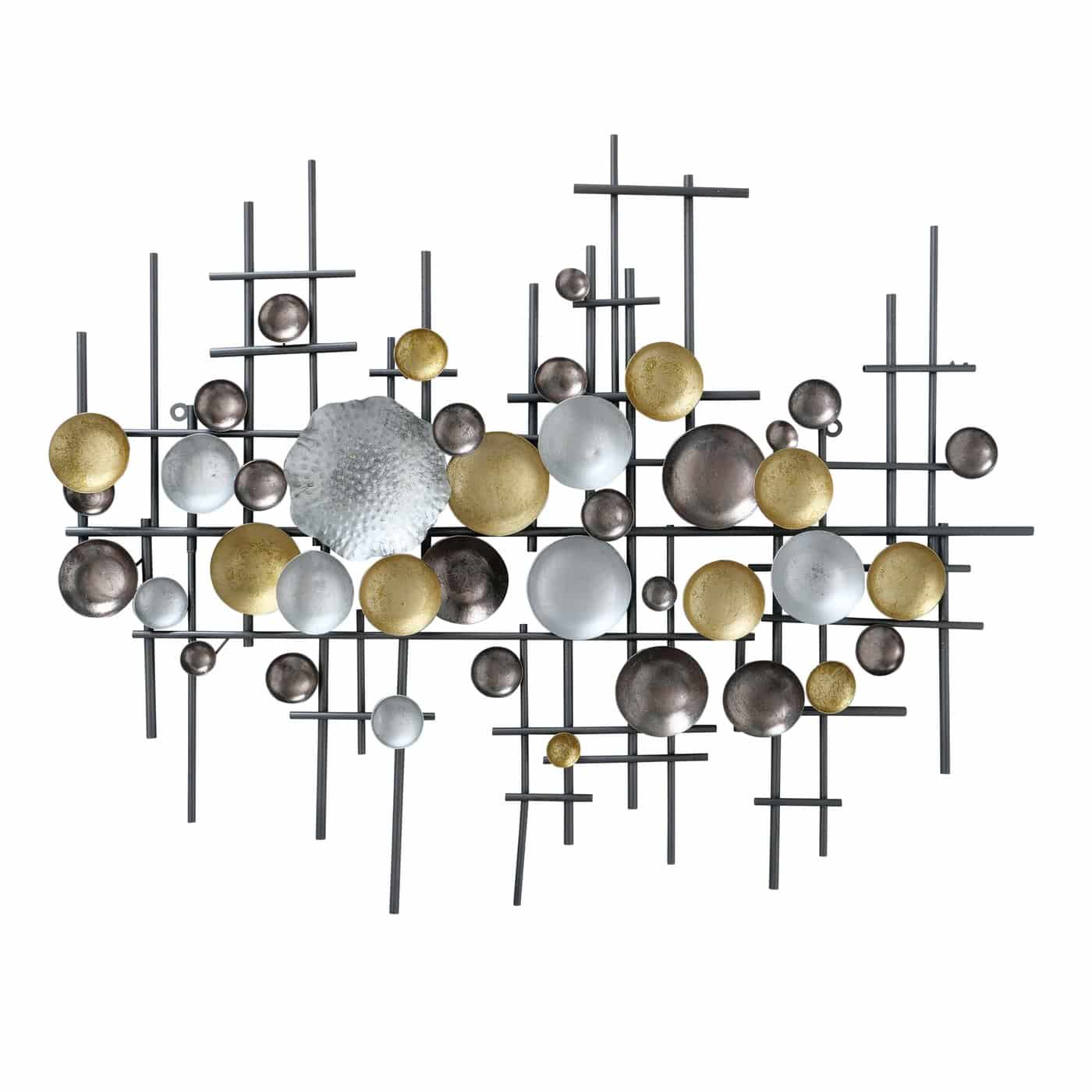 4goodz 3-dimensionale Wanddecoratie metalen Bollen 101x82x7 cm