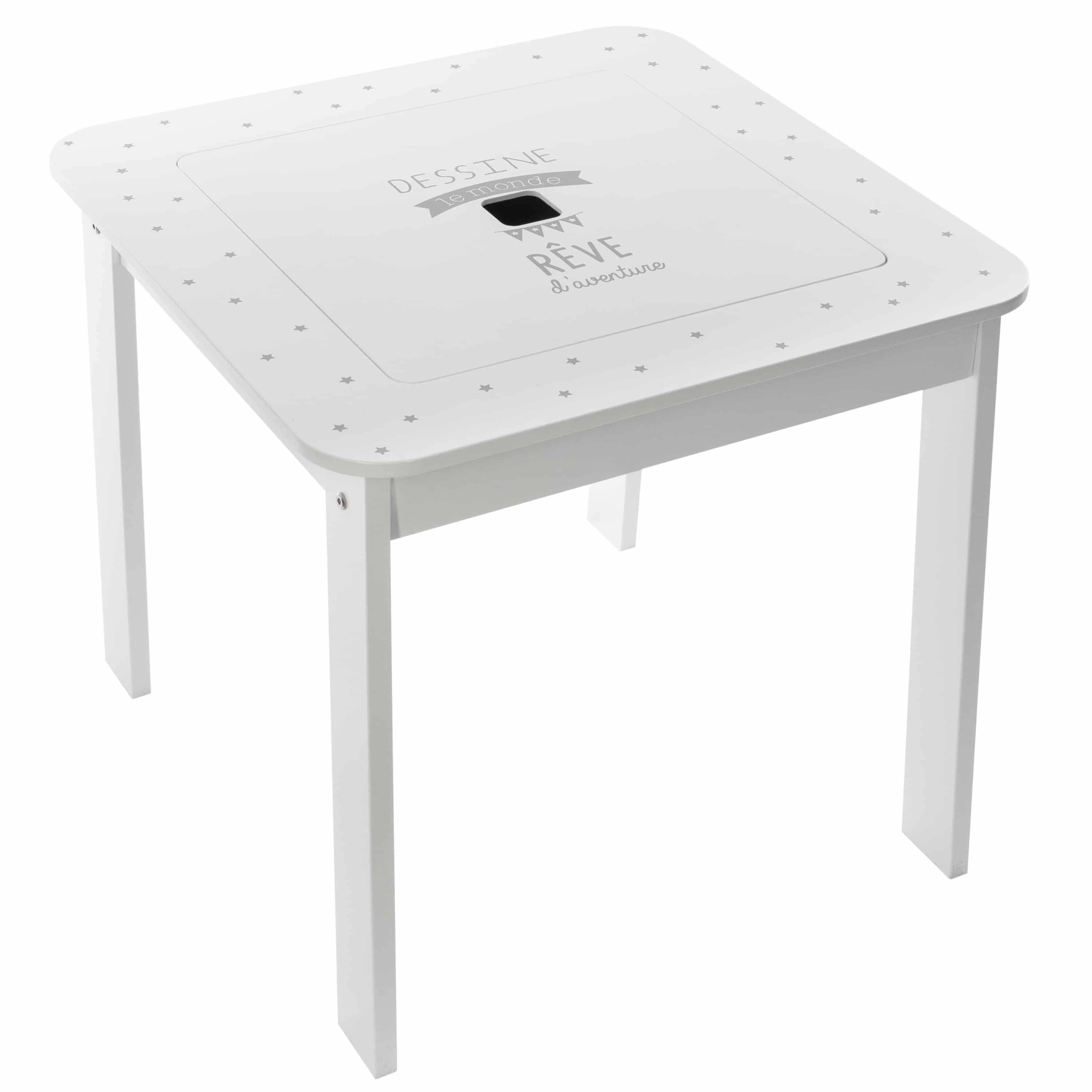4goodz Boy set 3-delige set Kindertafel met stoelen 57x57x51cm - Wit