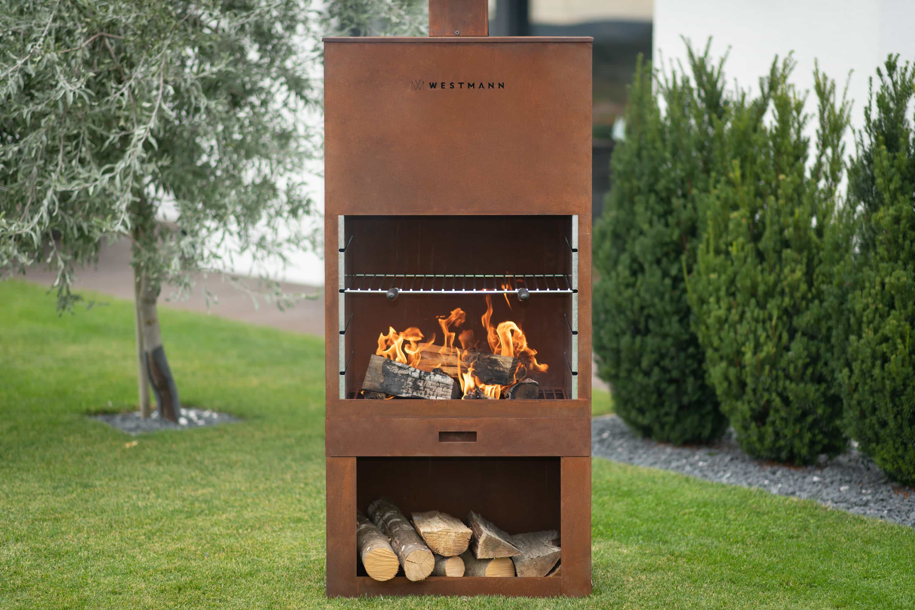 Westmann Barbecue en Open Haard Roest - 41x70x229 cm WMLG610-B