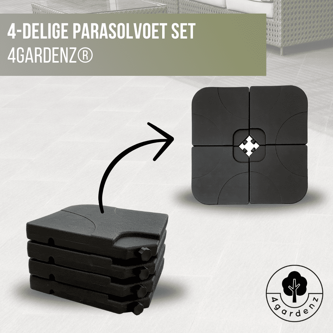 4gardenz® Verzwaringsset Parasolvoet voor Zweefparasols - Vulbaar tot 80 KG