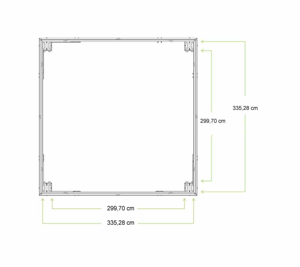 Westmann Paviljoen Yukon 1412 - 366x427x330 cm - Bruin houtlook