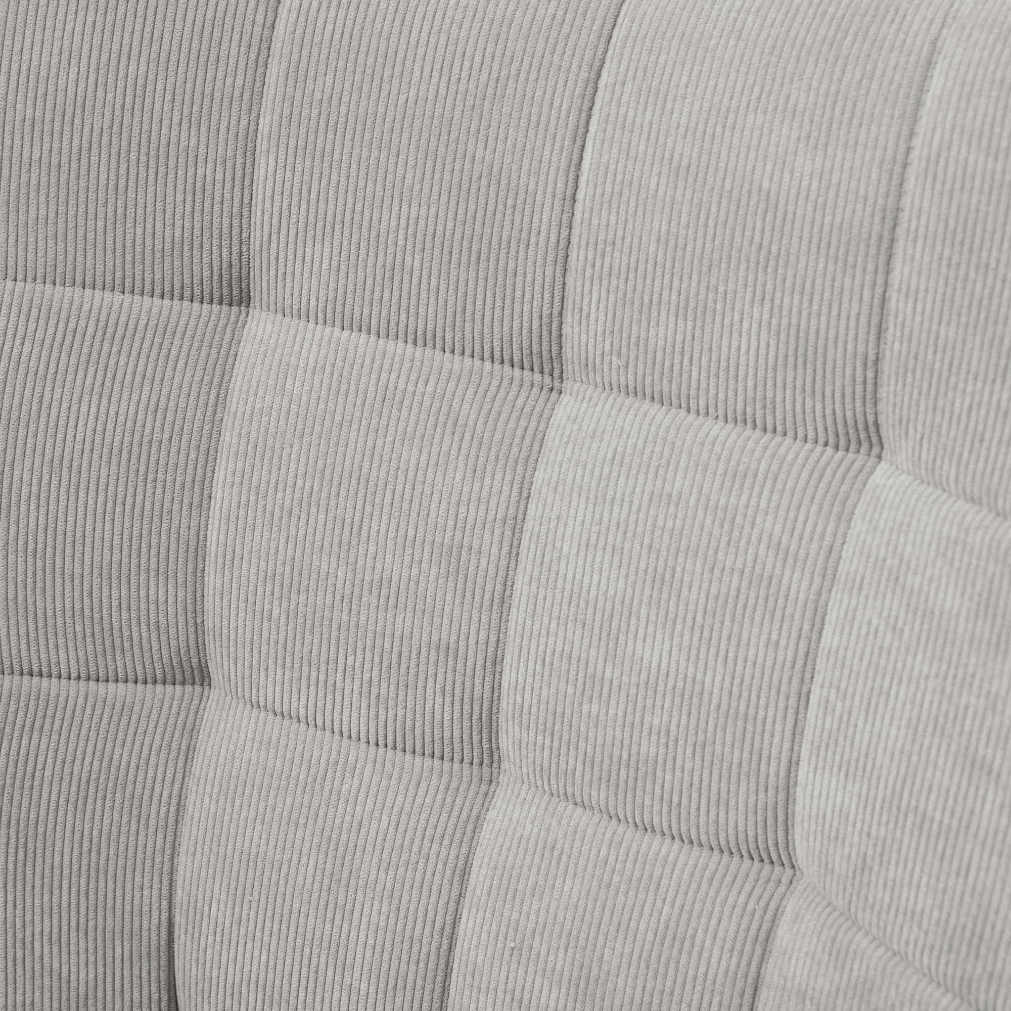 4goodz Oor-Fauteuil met Voetenbank Ribfluweel Optiek - Grijs