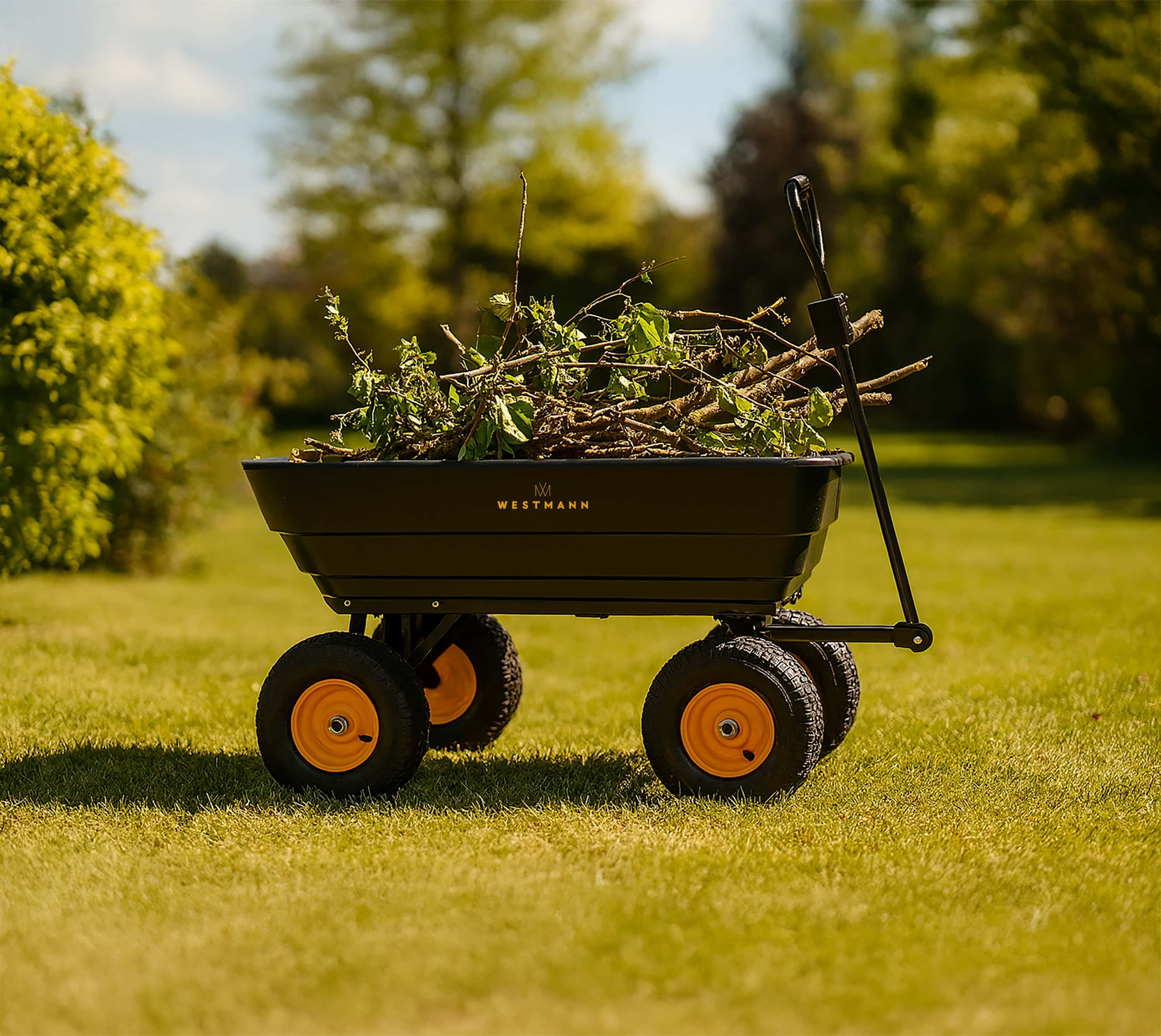 Westmann Prakta M - Kunststof tuintrolley met kantelfunctie - 300 kg