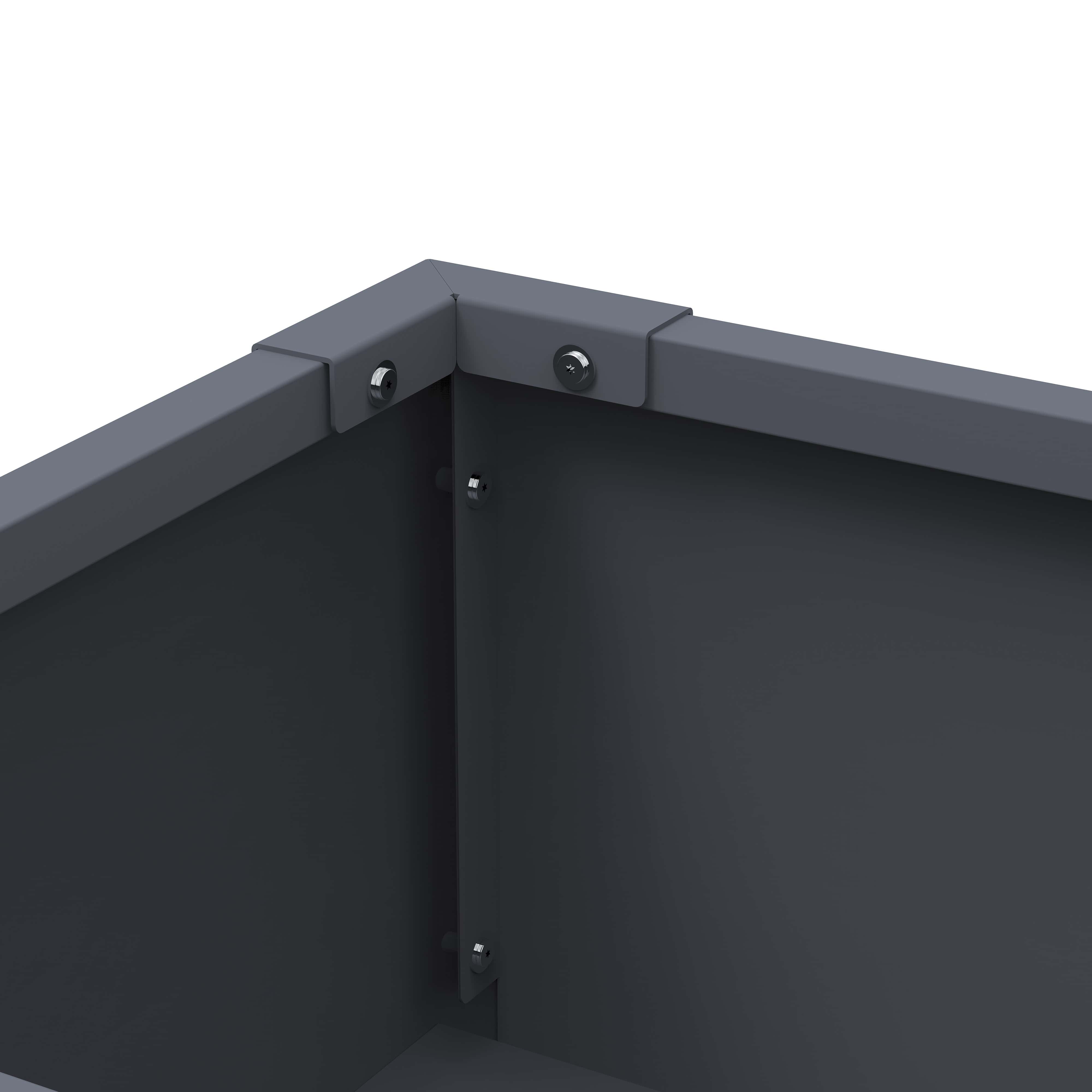 Westmann Vedura S - Metalen Verhoogde Plantenbak - 74x40x80 cm - Grijs